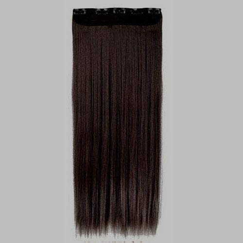 Natth 26-Inch 5 Clip Synthetic Hair Extensions for Women - Brown Fashion Wig | Perfect for Parties, Weddings & Everyday Styling