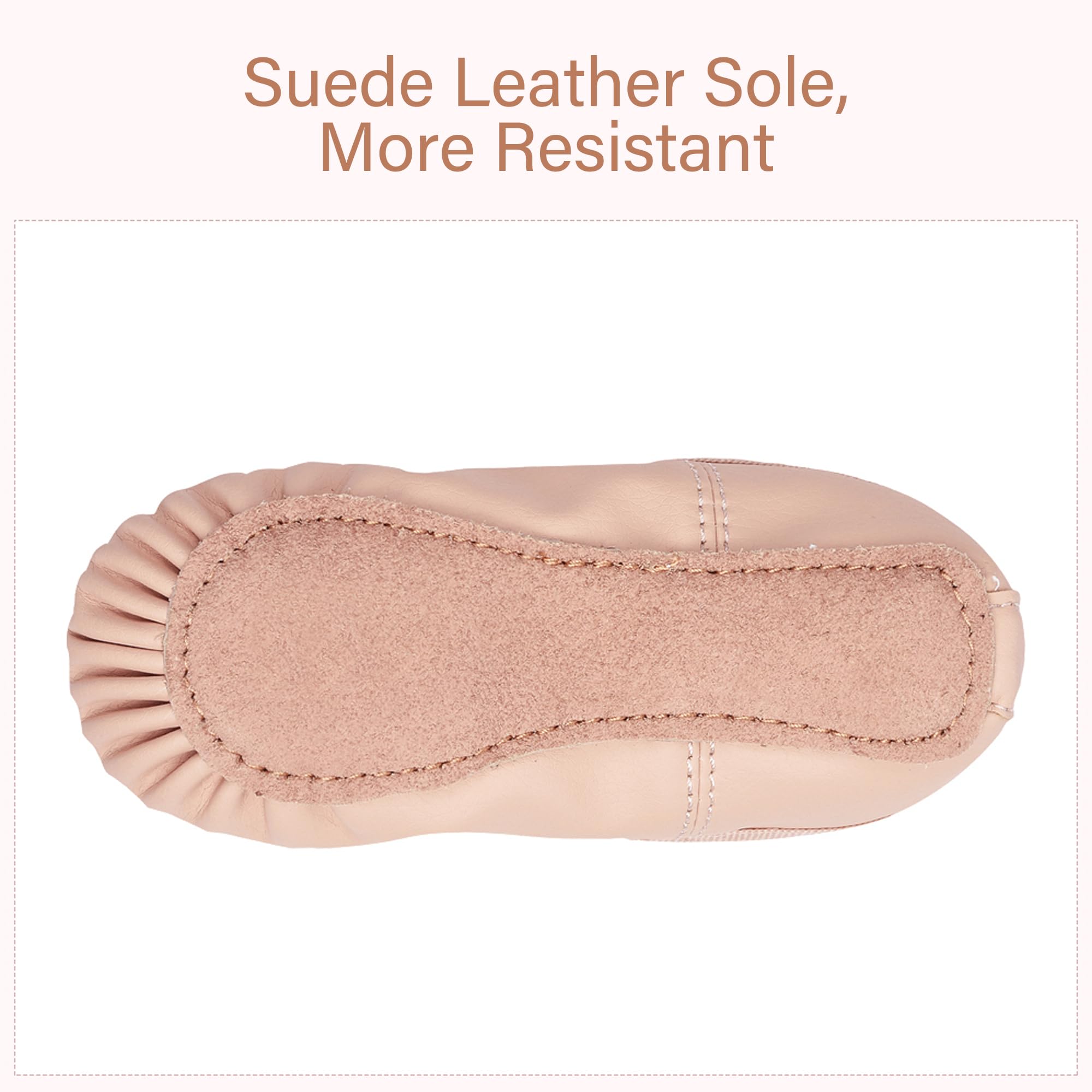Stelle Ballet Shoes for Girls & Boys | Soft Leather Toddler Dance Slippers | Kids Ballet Shoes for Toddler, Little Kid & Big Kid | Perfect for Dance Class, Recitals & Practice