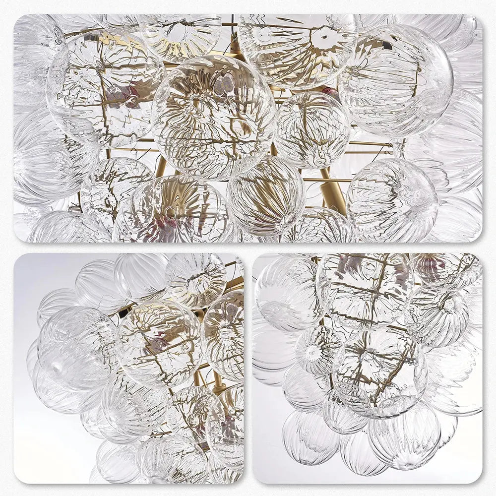 Talia Style Bubble Chandelier - Small/Medium/Large Sizes - Elegant Crystal Ceiling Light Fixture for Dining Room, Bedroom & Living Room Decor