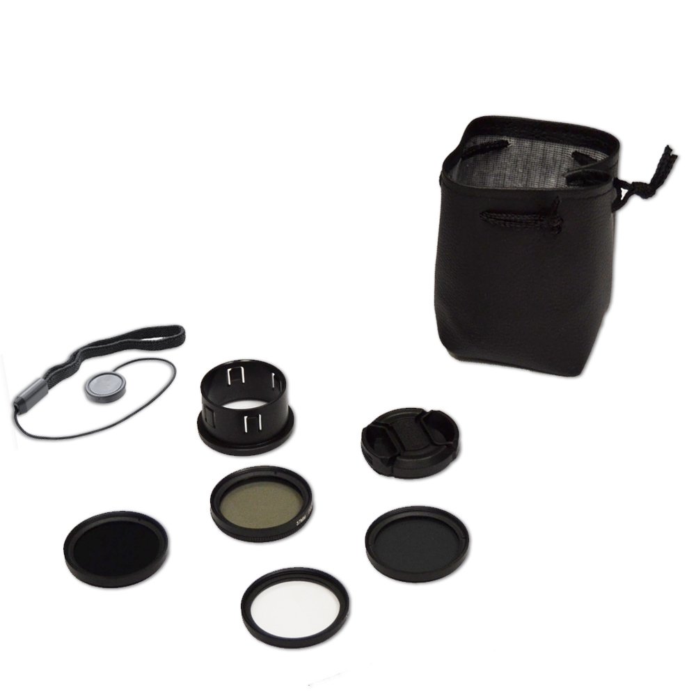 DJI Phantom 3 Series 37MM Filter Kit - Includes CPL, ND4, ND8, UV Filters, Lens Cap & Cap Keeper with Free Microfiber Cloth - Perfect for Aerial Photography, Videography and Drone Cinematography
