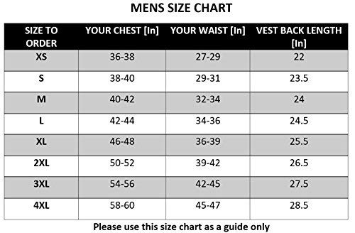 WICKED STOCK Men's Black Cowhide Leather Motorcycle Vest with Reflective Stripes - Biker Jacket for Harley Davidson Riding, Cruiser Bike Gear, Motorcycle Club Events & Outdoor Adventure