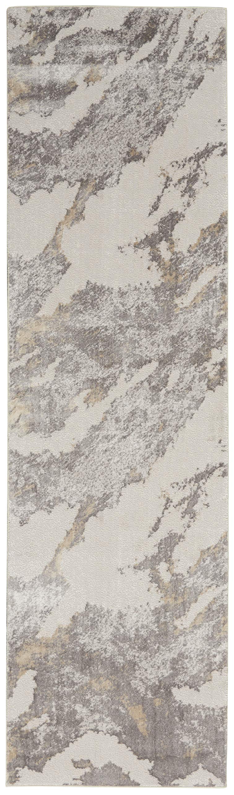 Nourison Sleek Textures Abstract Brown/Ivory 2'2