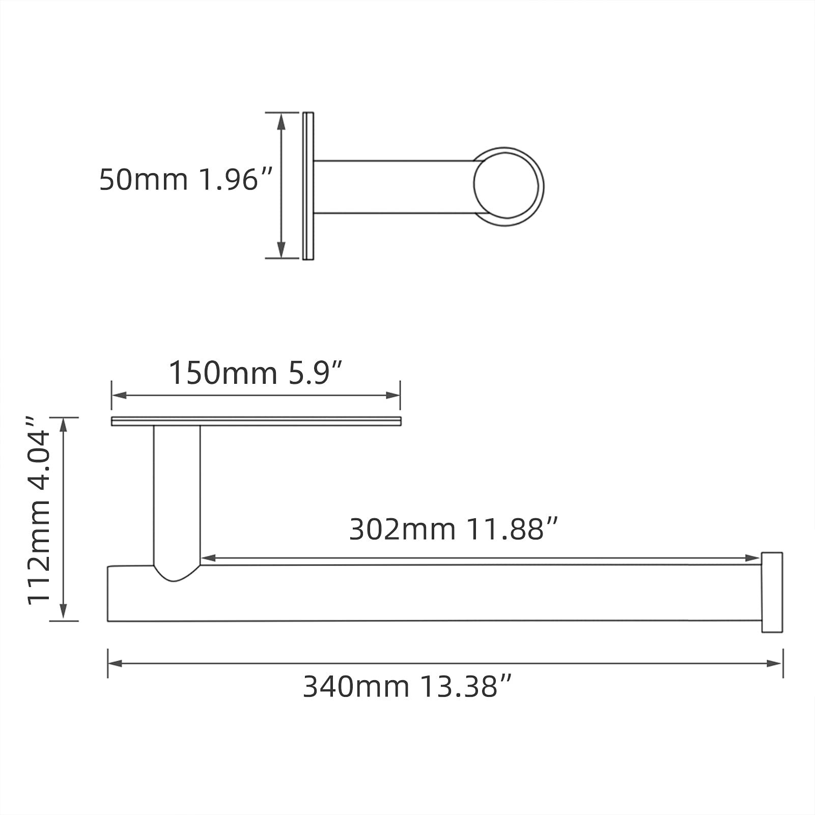 Stainless Steel Adhesive Towel Holder & Toilet Paper Roll Holder for Bathroom - Brushed Nickel Finish, Extendable Design Holds 2 Rolls - Perfect for Small Spaces, RV, Apartment & Home Decor