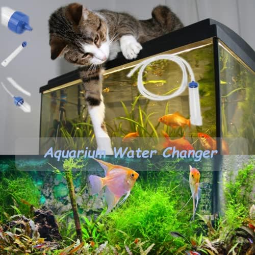 KUIDAMOS Aquarium Gravel Cleaner & Water Changer - Manual Siphon Vacuum for Fish Tank Maintenance, Easy Water Drain & Gravel Cleaning Tool - Perfect for Freshwater & Saltwater Tanks, Aquarium Cleaning & Water Changes