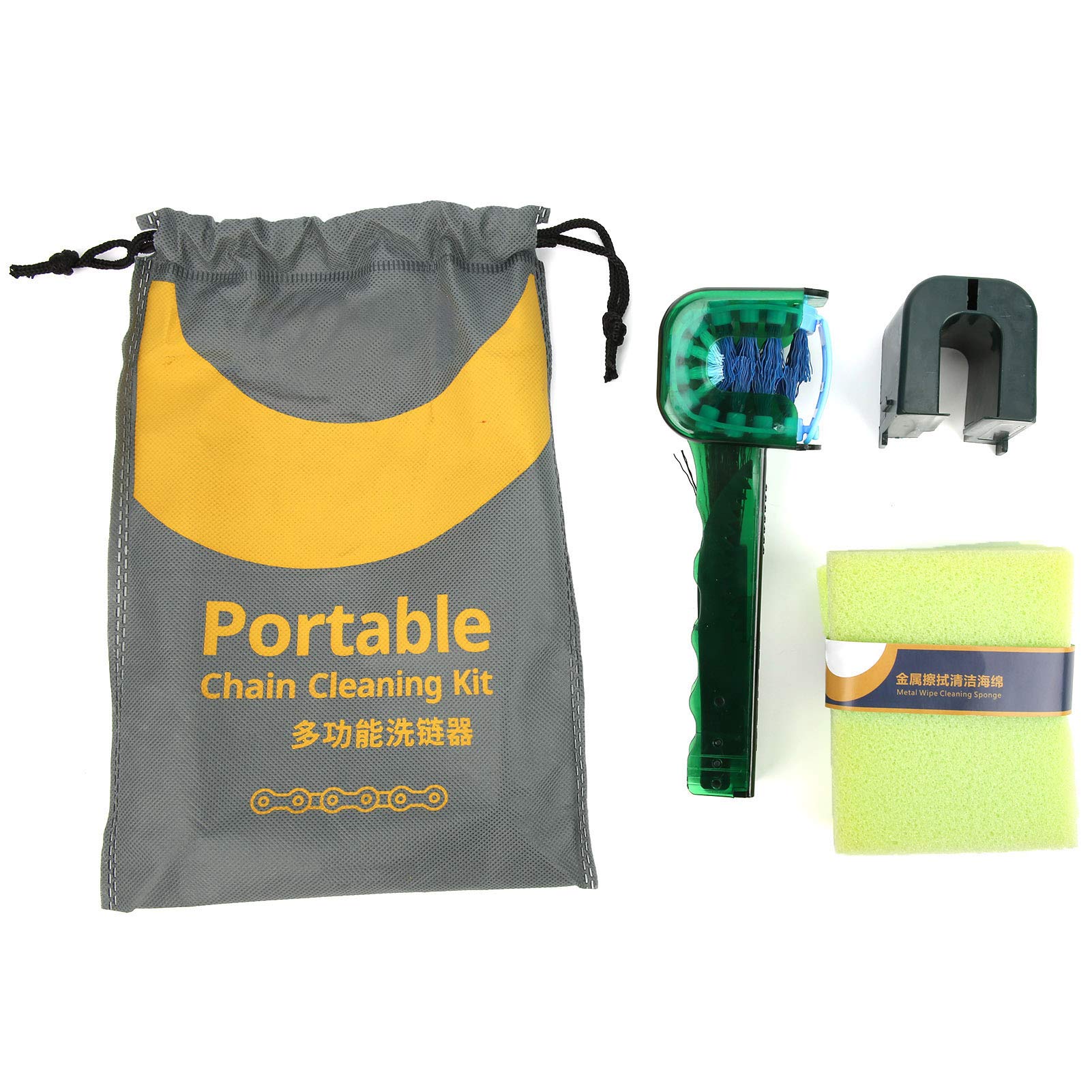 VGEBY Bicycle Cleaning Kit - Bike Chain Scrubber & Multi-Functional Cleaning Tools Set with Soft Brush, Sponge & Carry Bag - Perfect for Road Bikes, Mountain Bikes & Cycling Maintenance