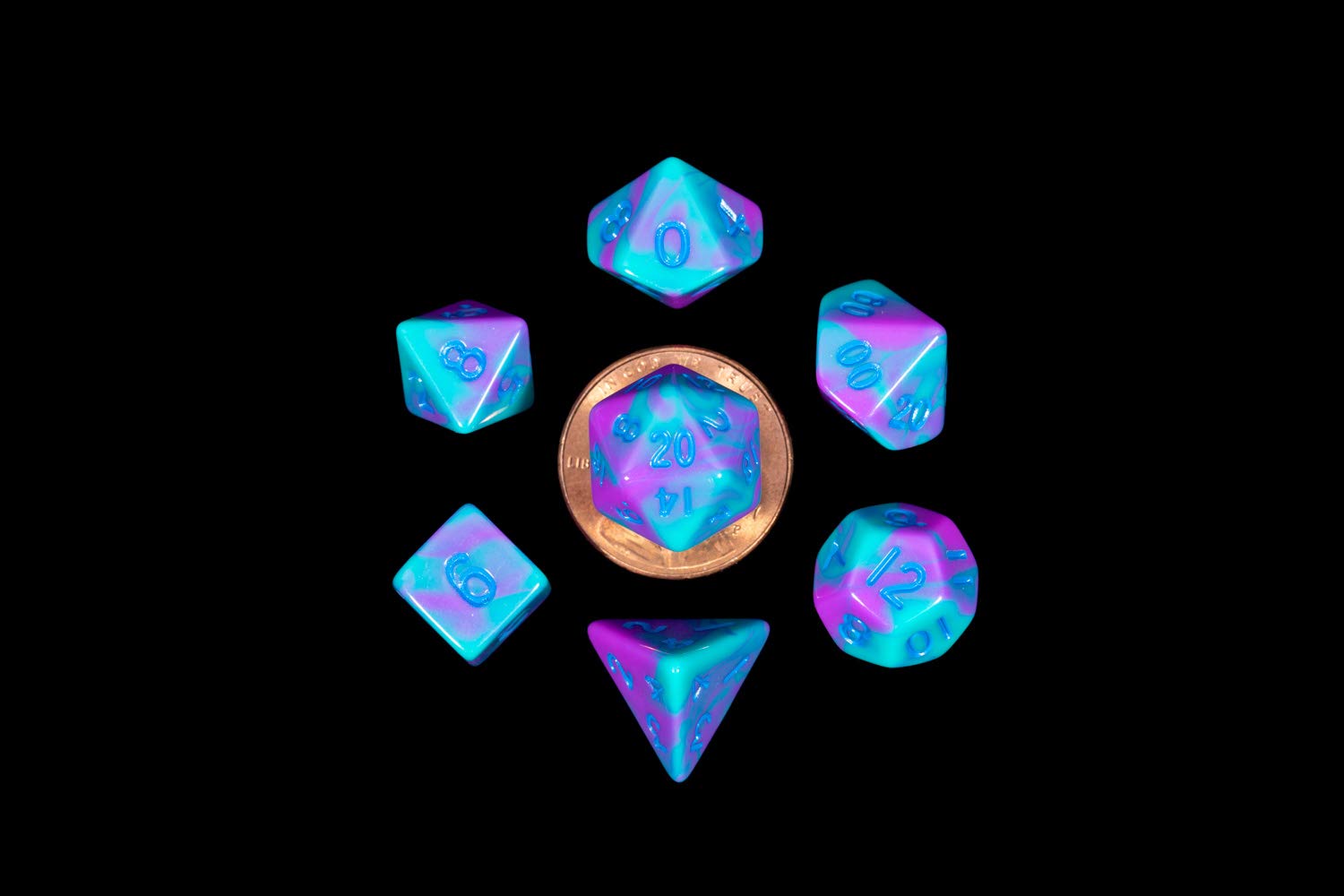 Premium Metallic Dice Set - 7-Piece Polyhedral Dice for D&D, RPG, and Board Games | Durable with Bold Numbers | Perfect for Tabletop Gaming, Collectors, and Gifts