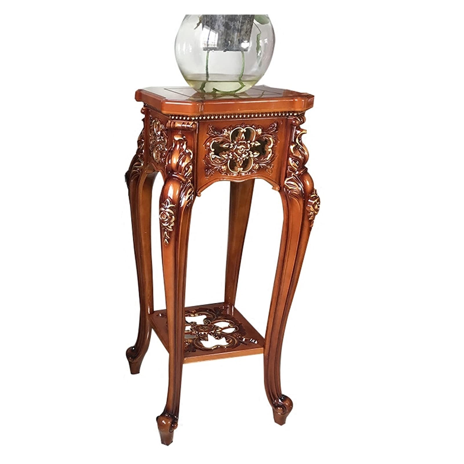 TOMYEUS Large Wooden Plant Stand - Floor to Ceiling Flower Pot Holder for Indoor & Outdoor Use - Decorative Display Stand for Living Room, Balcony, Fish Tank, and Home Decor - Perfect for Plants, Flowers, and Decorative Items