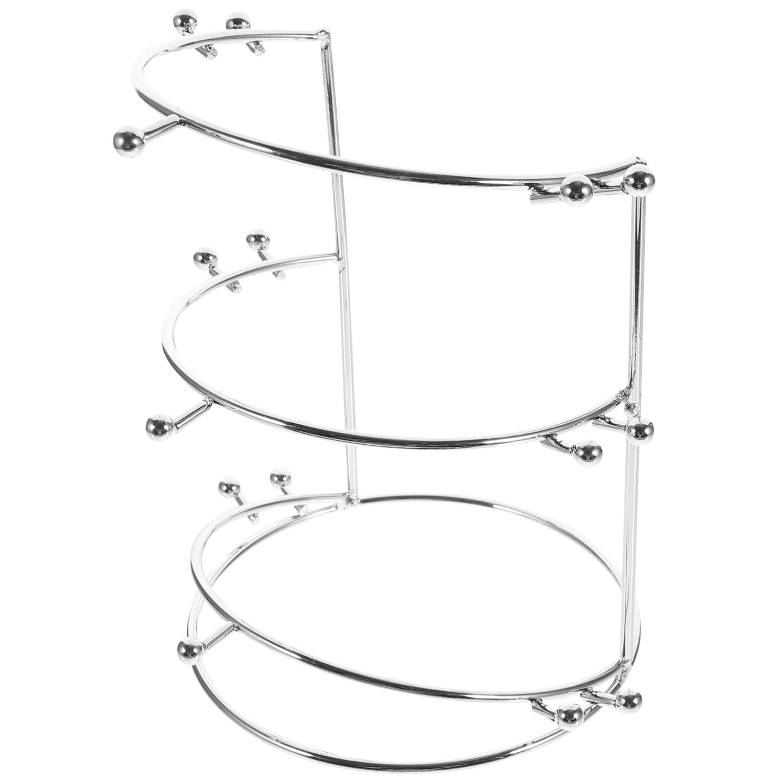 3-Tier Tiara Crown Display Stand for Headbands & Hair Accessories - Elegant Tabletop Organizer for Home, Shop, or Store - Perfect for Girls' Hair Crowns, Tiaras, and Hairbands (Great for Retail Displays, Bridal Shops, and Kids' Room Decor)