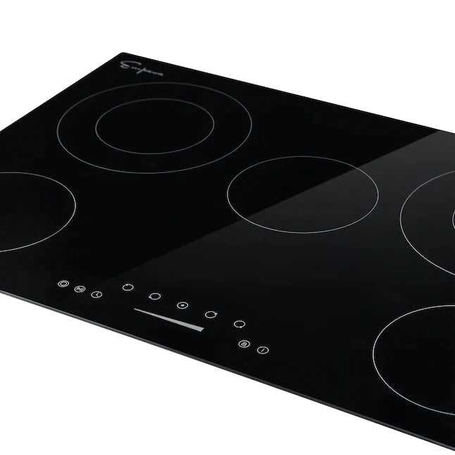 Empava 30-Inch 5-Burner Black Electric Radiant Cooktop - 30REC13 - Perfect for Modern Kitchens, Home Cooking & Professional Chefs