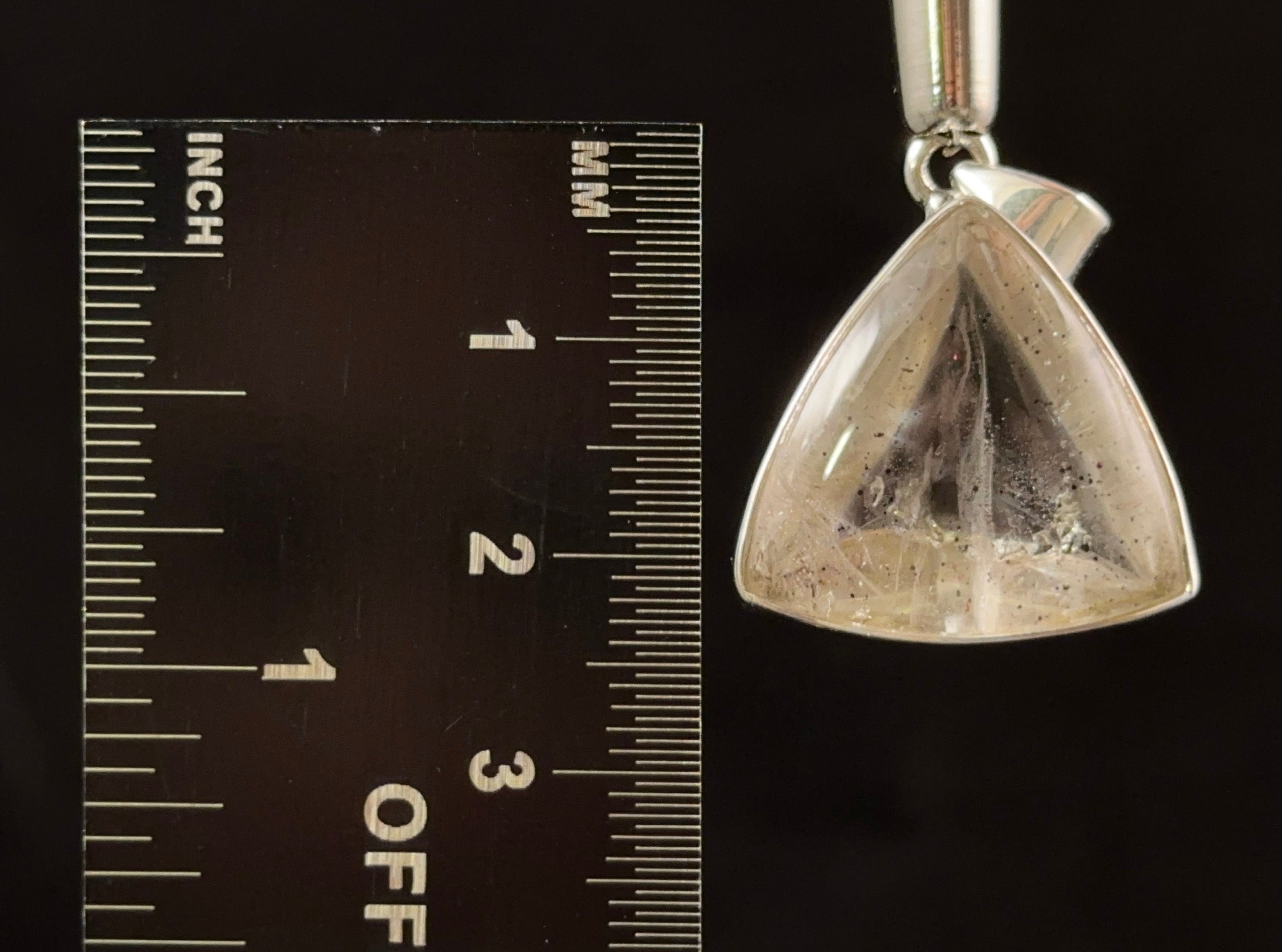 Rare Pink Fire Quartz Crystal Pendant - Covellite Gemstone in Open Back Sterling Silver Bezel, Hand-Polished Jewelry for Women | Perfect for Gifts, Weddings & Special Occasions