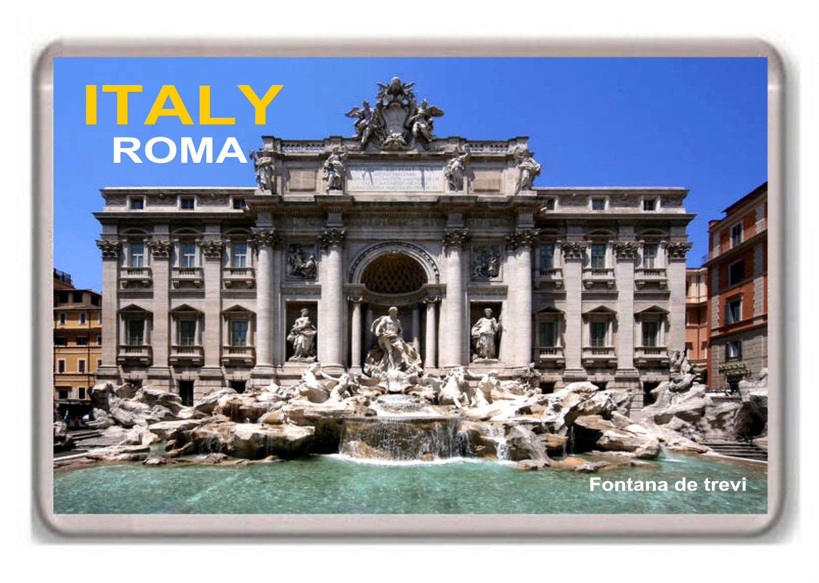 Roma Italy Trevi Fountain Fridge Magnet - Perfect Souvenir for Travel Lovers & Home Decor