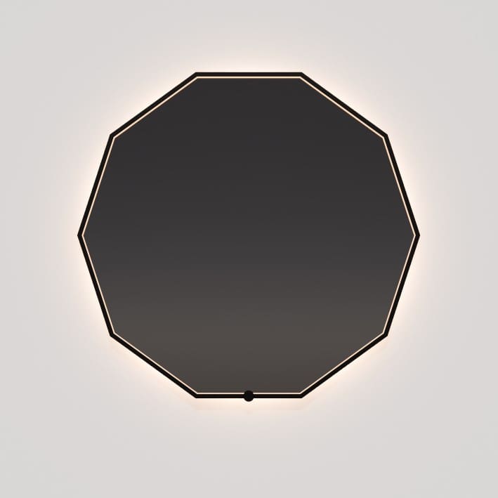48 Inch LED Bathroom Mirror with Lights - Modern Black Framed Vanity Mirror for Makeup & Shaving - Perfect for Home, Salon, and Hotel Decor