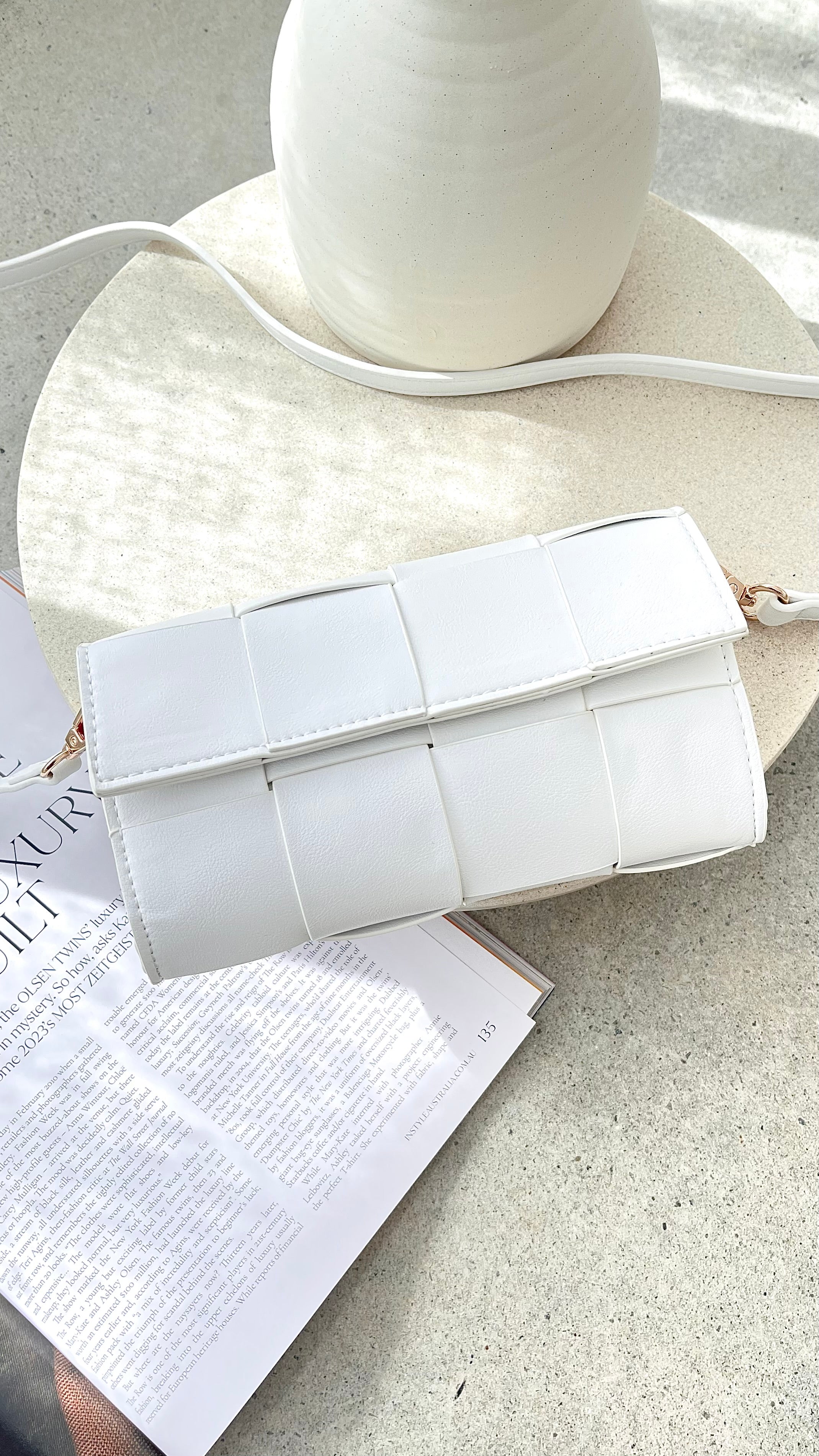 Brit Crossbody Bag for Women - Stylish White Leather Purse for Everyday Use, Travel & Shopping