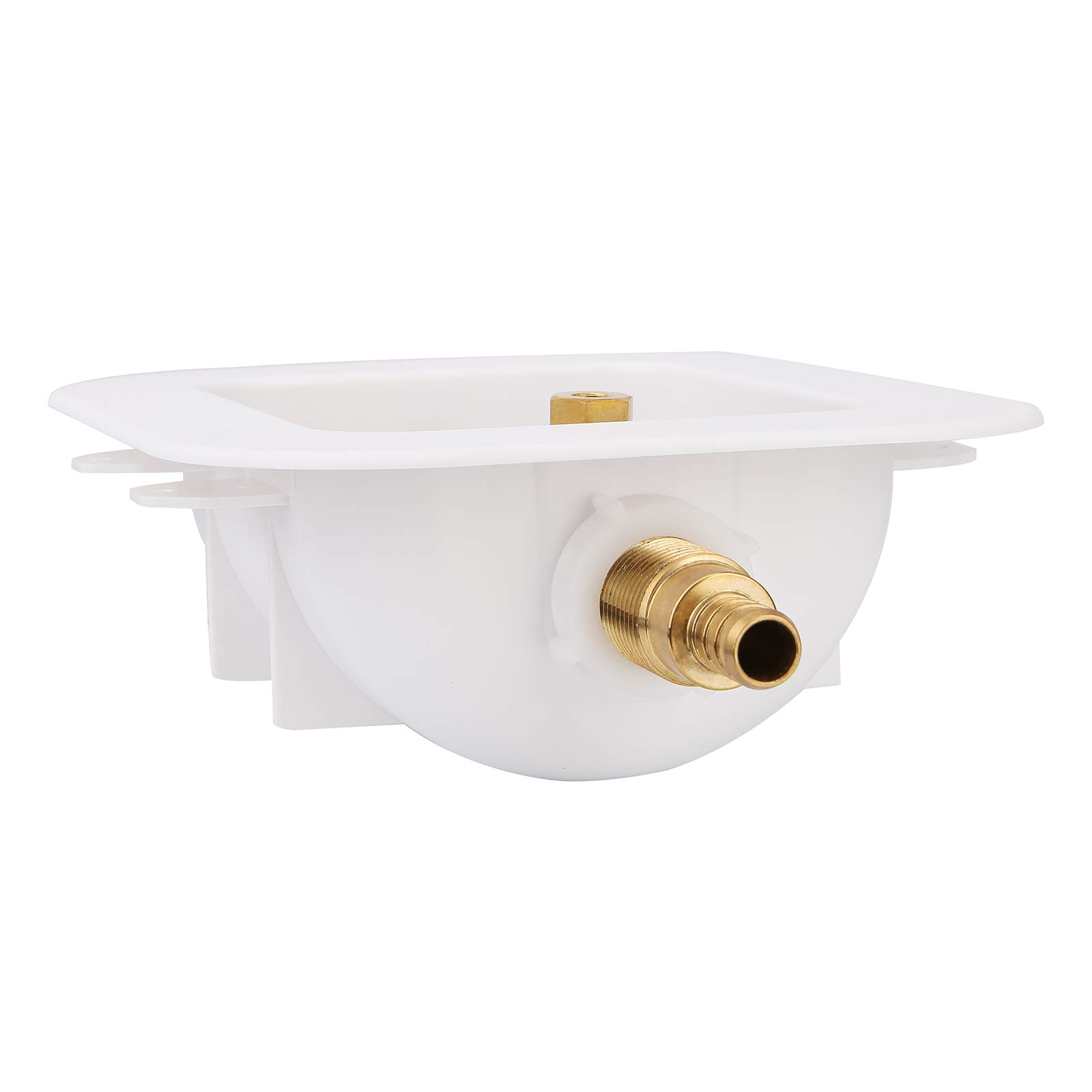Solimeta Ice Maker Outlet Box with Water Hammer Arrestor - PEX Connection & Stop Valve - Laundry Box for Water Machines - Perfect for Home Ice Makers & Washing Machine Installations