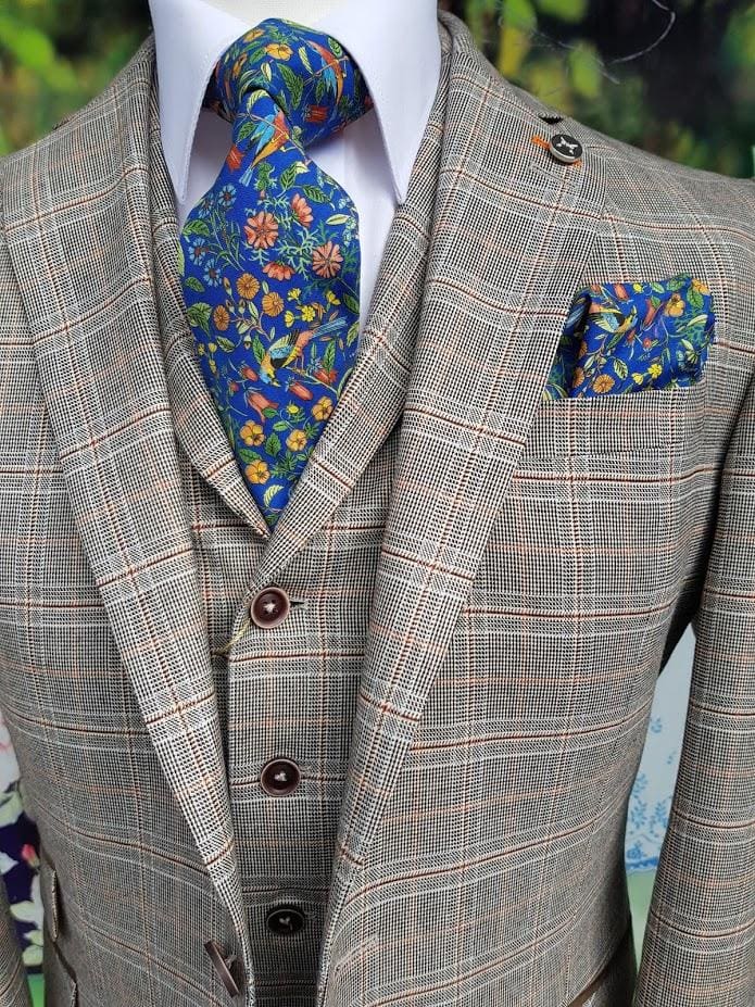 Cavani Quincy Tweed Check Waistcoat for Men - Classic Vintage Vest for Formal Wear & Office Outfits - Perfect for Weddings, Business Meetings & Smart Casual Occasions