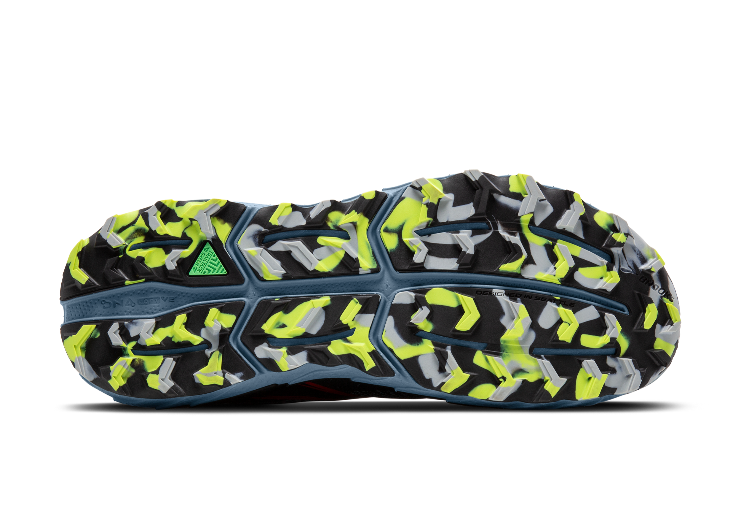Brooks Cascadia 18 Men's Trail Running Shoes - D Width in Citadel/Ebony/Lime | Lightweight & Durable for Hiking, Outdoor Adventures & Daily Jogging