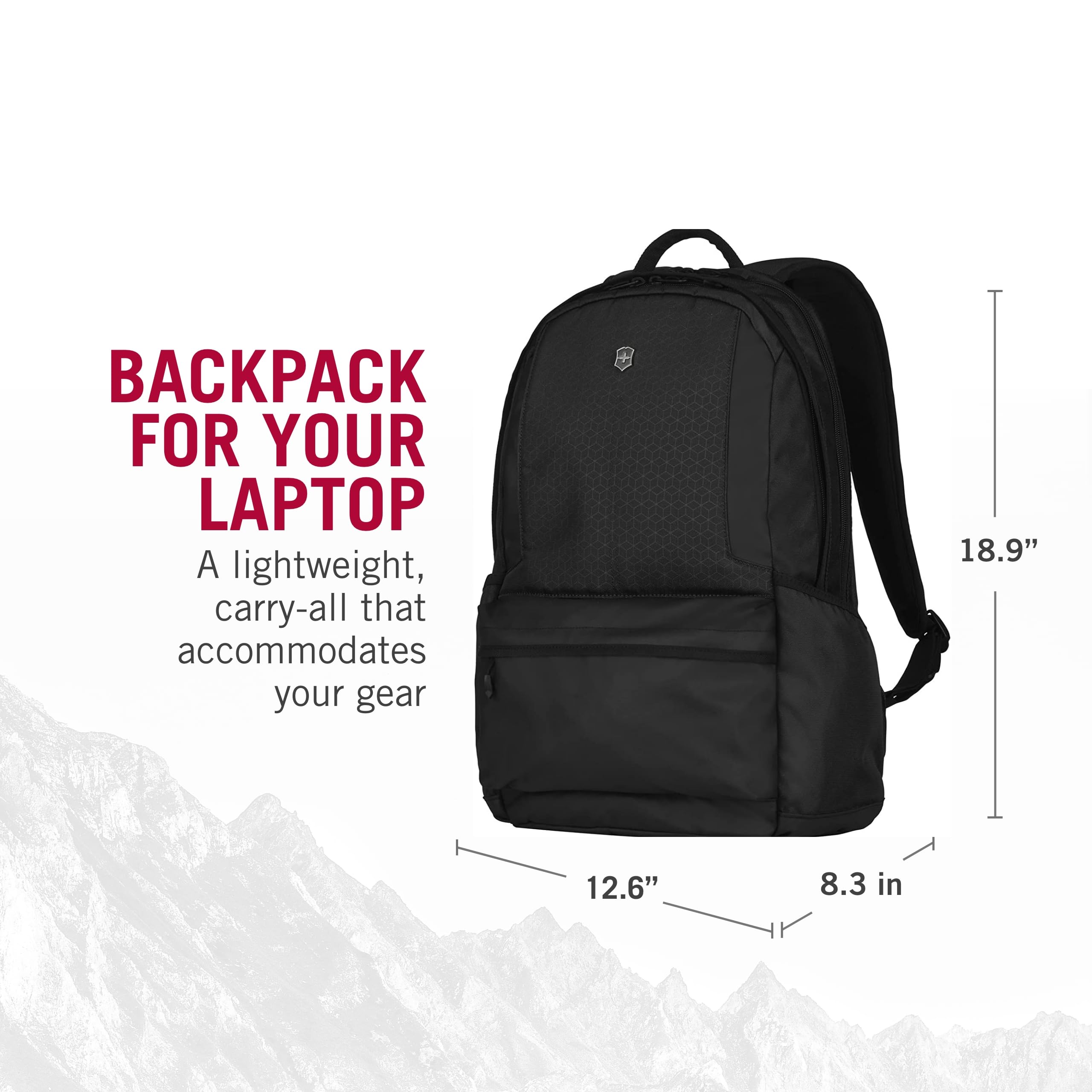 Victorinox Altmont Original Laptop Backpack - 15.6 Inch Lightweight Business Travel Backpack for Men & Women - 22L Water Resistant Laptop Bag with USB Charging Port - Perfect for Commuting, Work & College (Black)