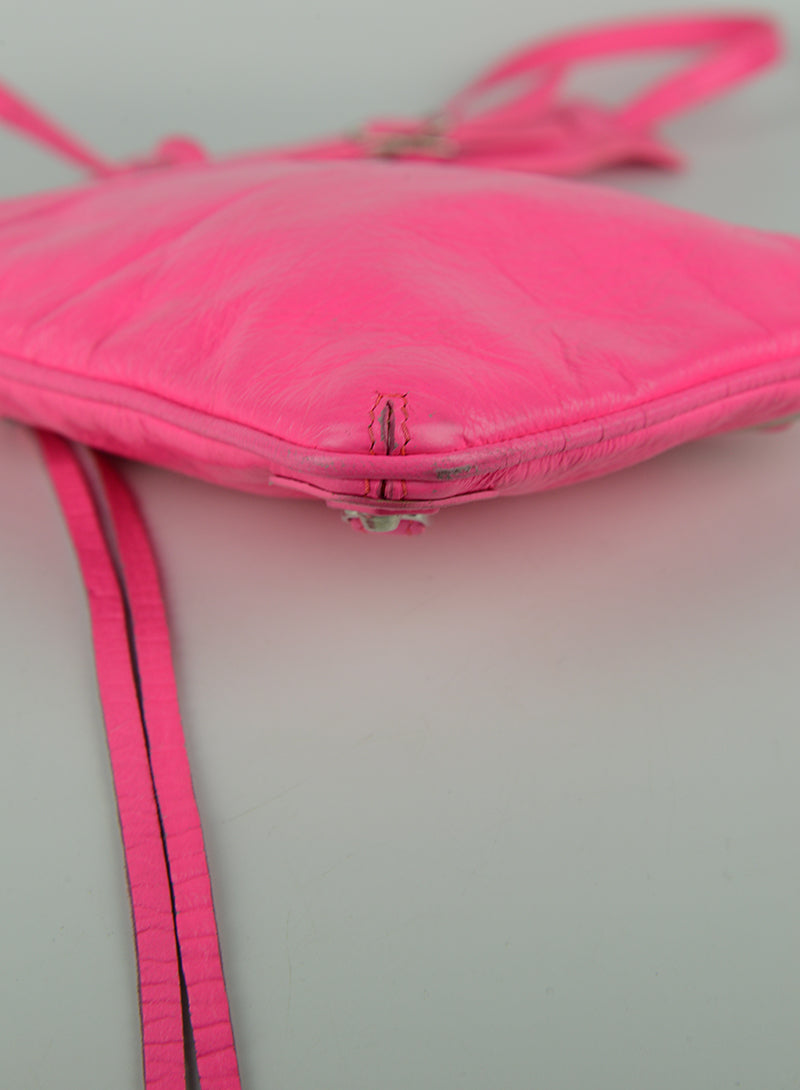 Balenciaga Fuchsia Pink Leather Borsina Handbag - Luxury Designer Tote for Women, Perfect for Work, Travel & Everyday Use