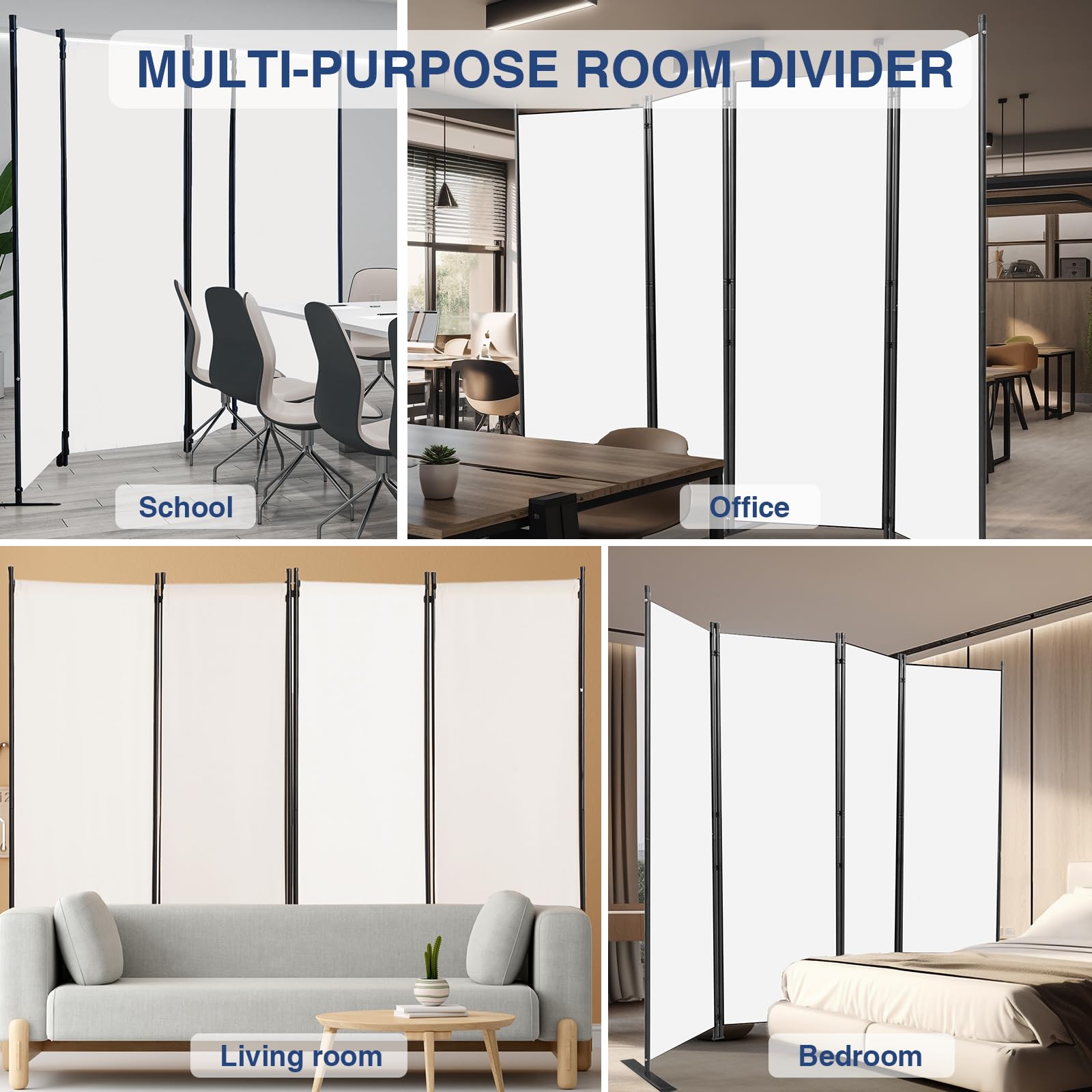 4 Panel Folding Room Divider - 84