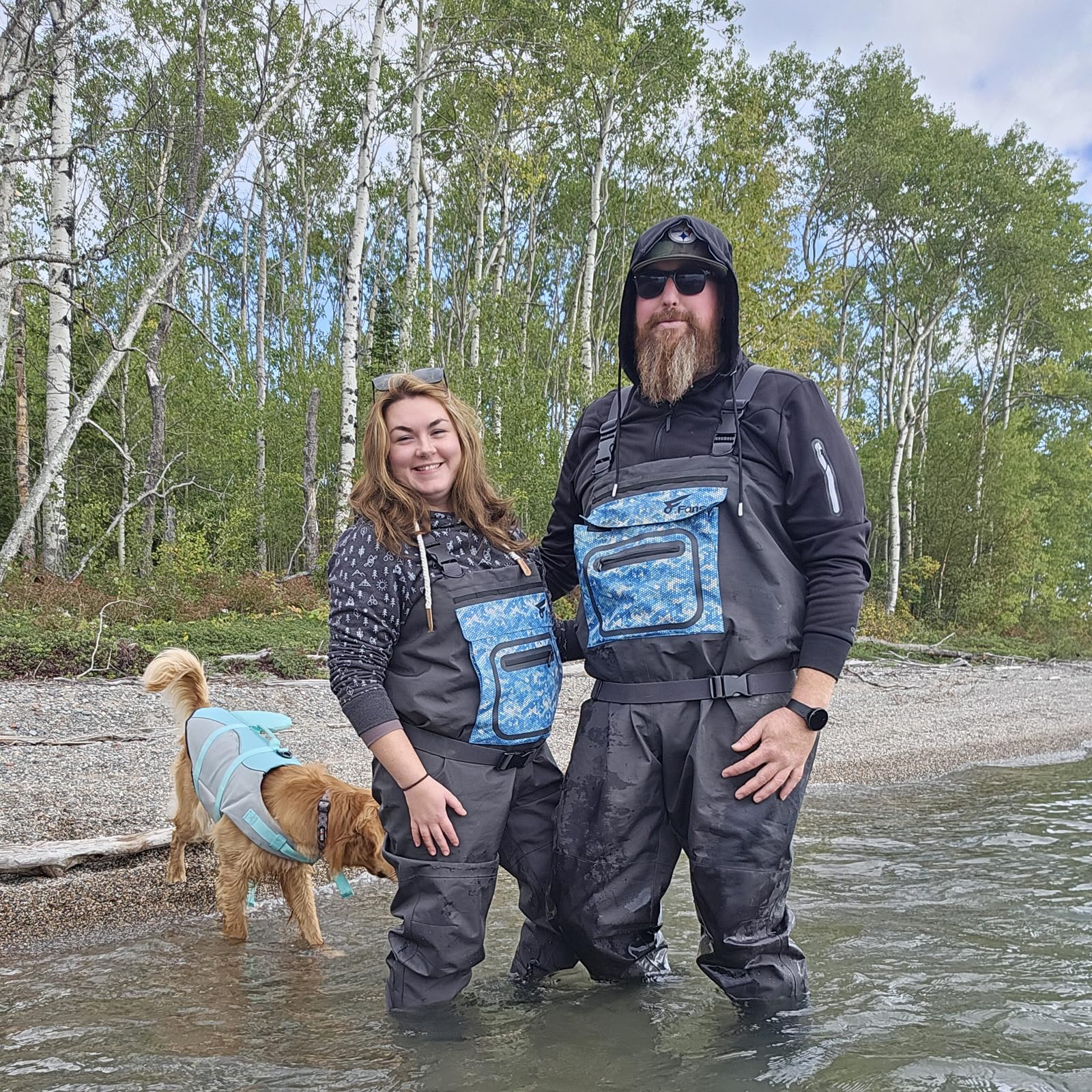 8 Pack Fishing Waders for Men & Women - Waterproof Neoprene Chest Waders with Bootfoot - Ideal for Fly Fishing, Duck Hunting & Outdoor Water Activities