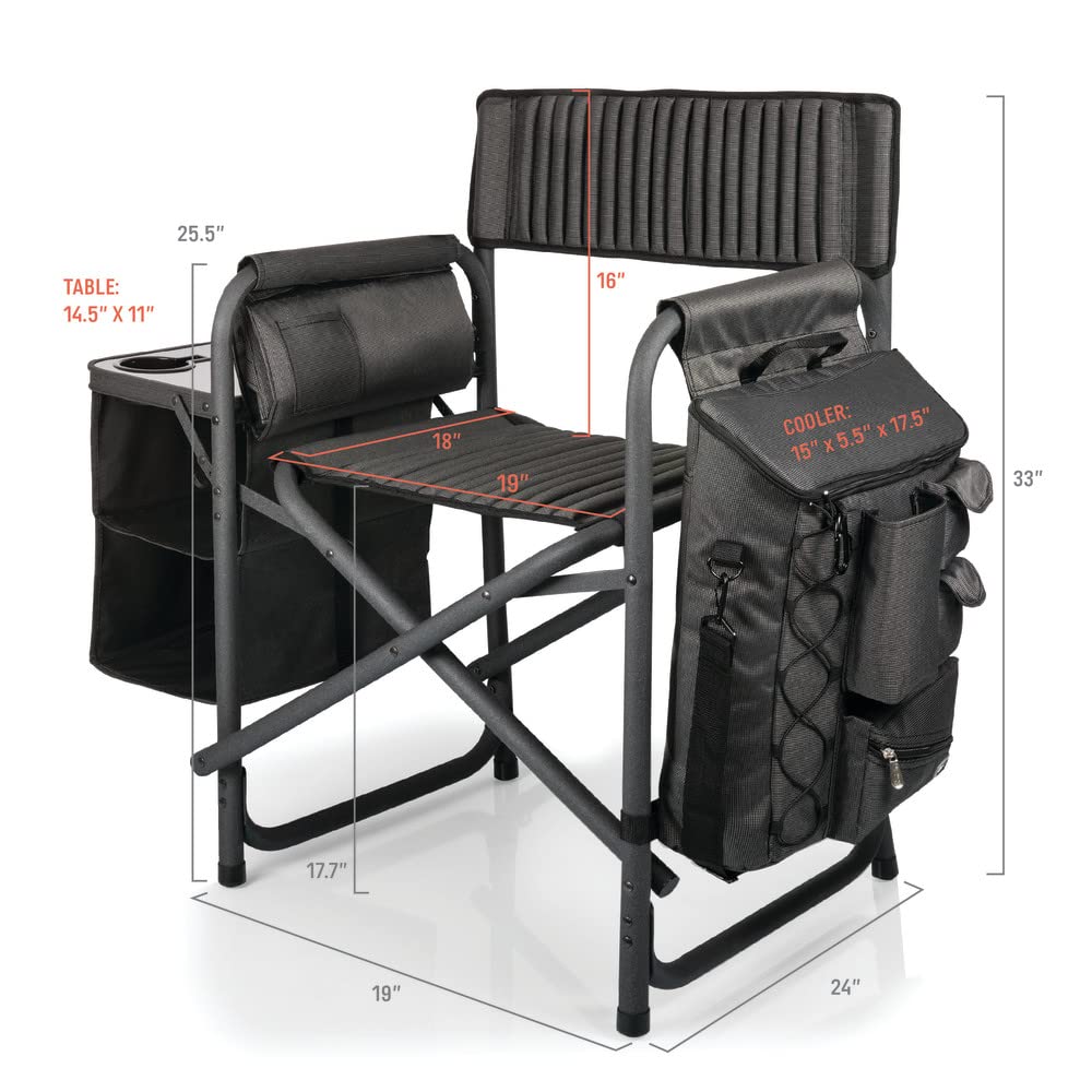 Iowa Hawkeyes NCAA Portable Camping Chair with Side Table & Soft Cooler - Lightweight Folding Beach Chair for Adults - Outdoor Lawn Chair for Picnics, Tailgating, and Backyard Relaxation