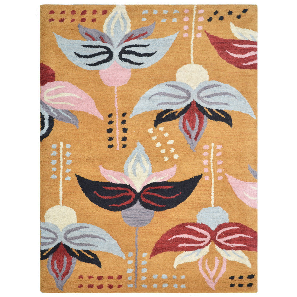 Blue Eyed Grass Hand Tufted Wool Rug - Soft Bohemian Area Rug for Living Room, Bedroom & Nursery Decor