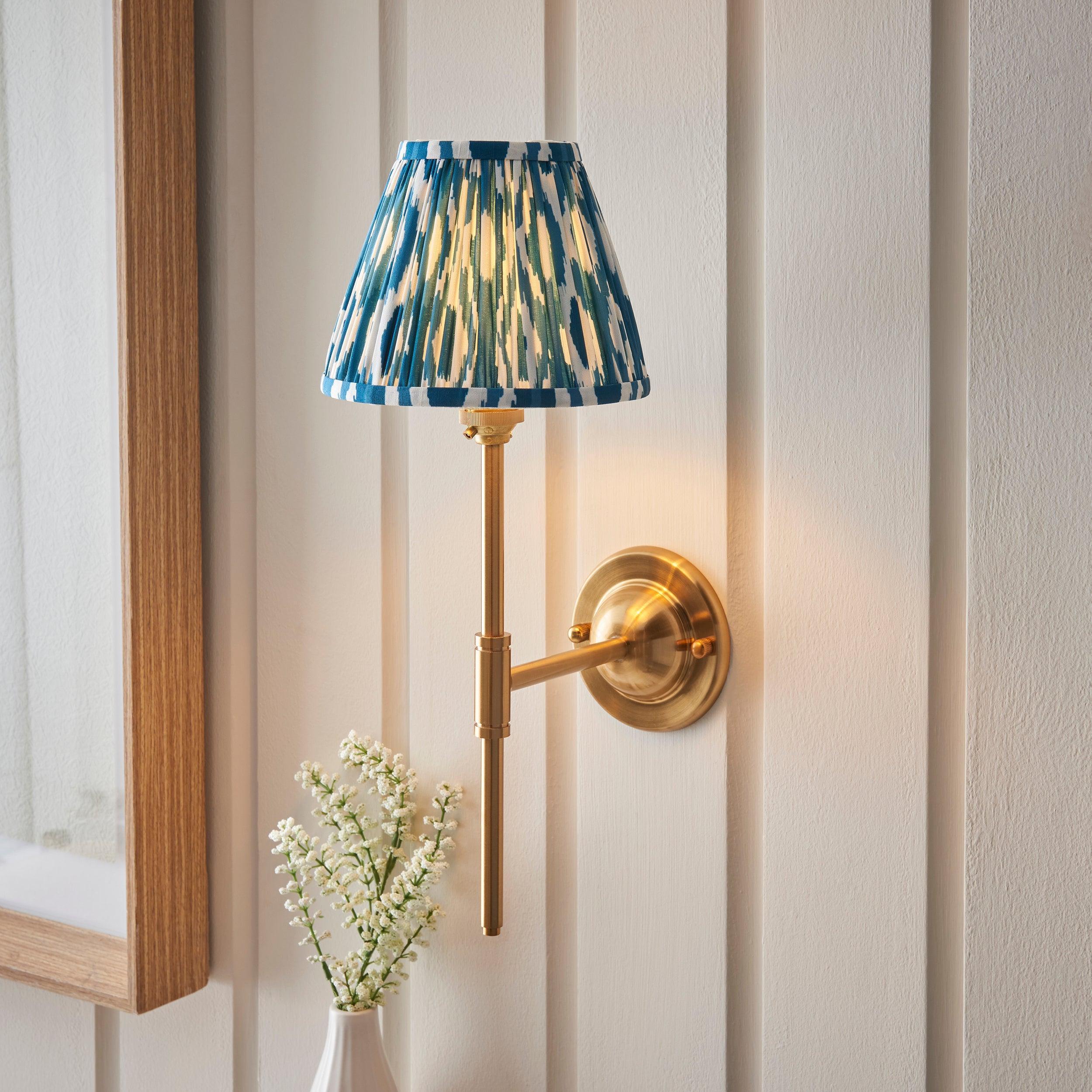 Brass Dome T Bar Wall Light with 16cm Shade - Vintage Industrial Ceiling Fixture for Living Room, Bedroom, or Entryway Lighting