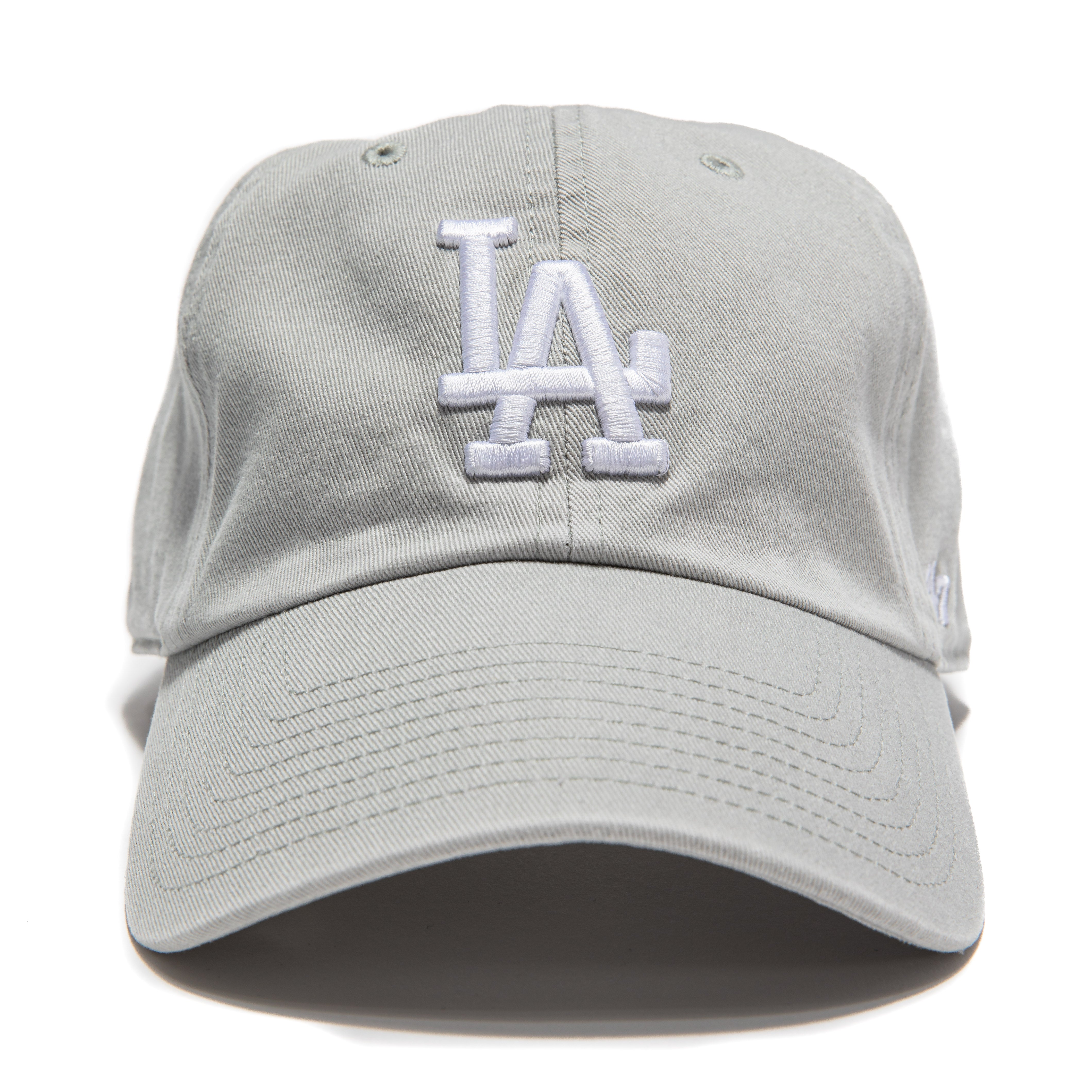 47 Brand Los Angeles Dodgers Cleanup Adjustable Baseball Cap - Gray & White for Men & Women | Perfect for Games, Outdoor Activities & Casual Wear