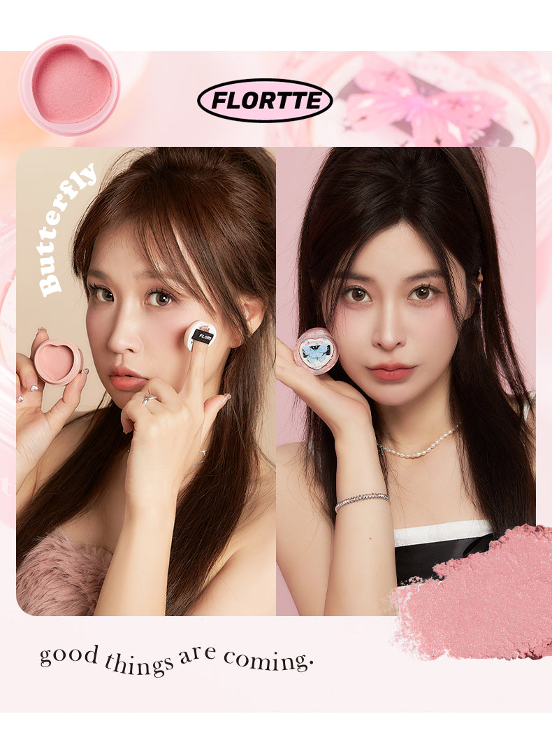 FLORTTE Airy Blush Cream - Lovely Aleria Collection | Soft & Buildable Cream Blush for Natural Flush | Perfect for Everyday Makeup & Special Occasions
