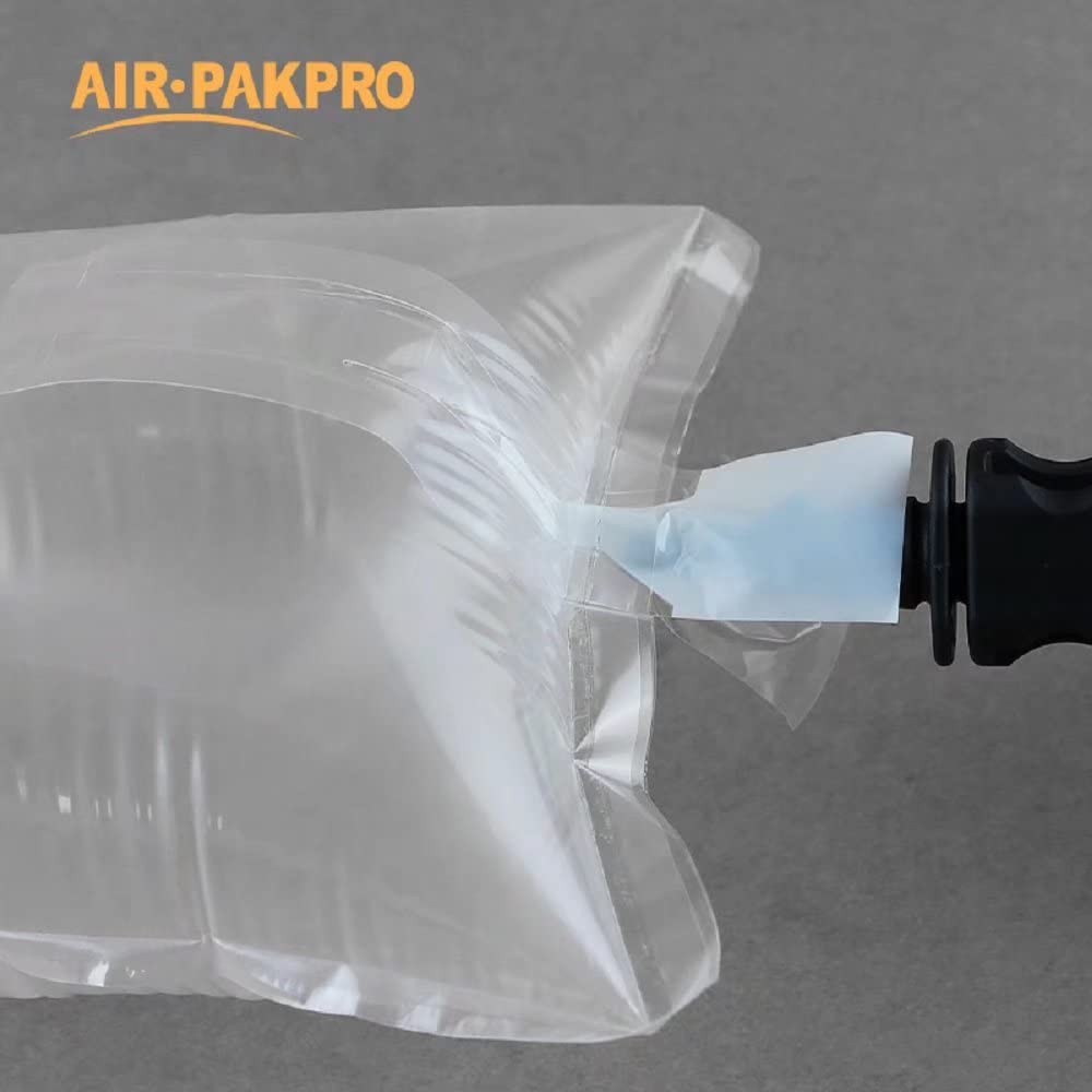 100 Pack Clear Plastic Inflatable Air Packaging Bags - 3.5x5.9 Inch Air Pillows for Shipping, Cushioning & Void Fill Protection | Includes Free Hand Pump | Ideal for Ecommerce, Fragile Items & Moving Supplies (VFC0915)