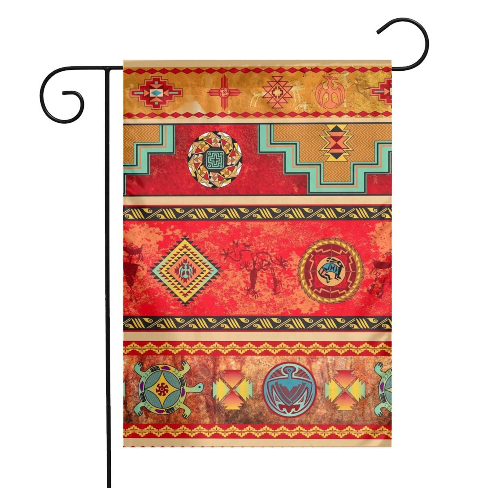St. Patrick's Day Garden Flag 12x18 Inches - Double Sided Native American Southwestern Bull Skull Design for Spring Decor | Farmhouse, Yard, Porch & Outdoor Holiday Decoration | Perfect for Patio, Garden & Front Door Welcome Sign
