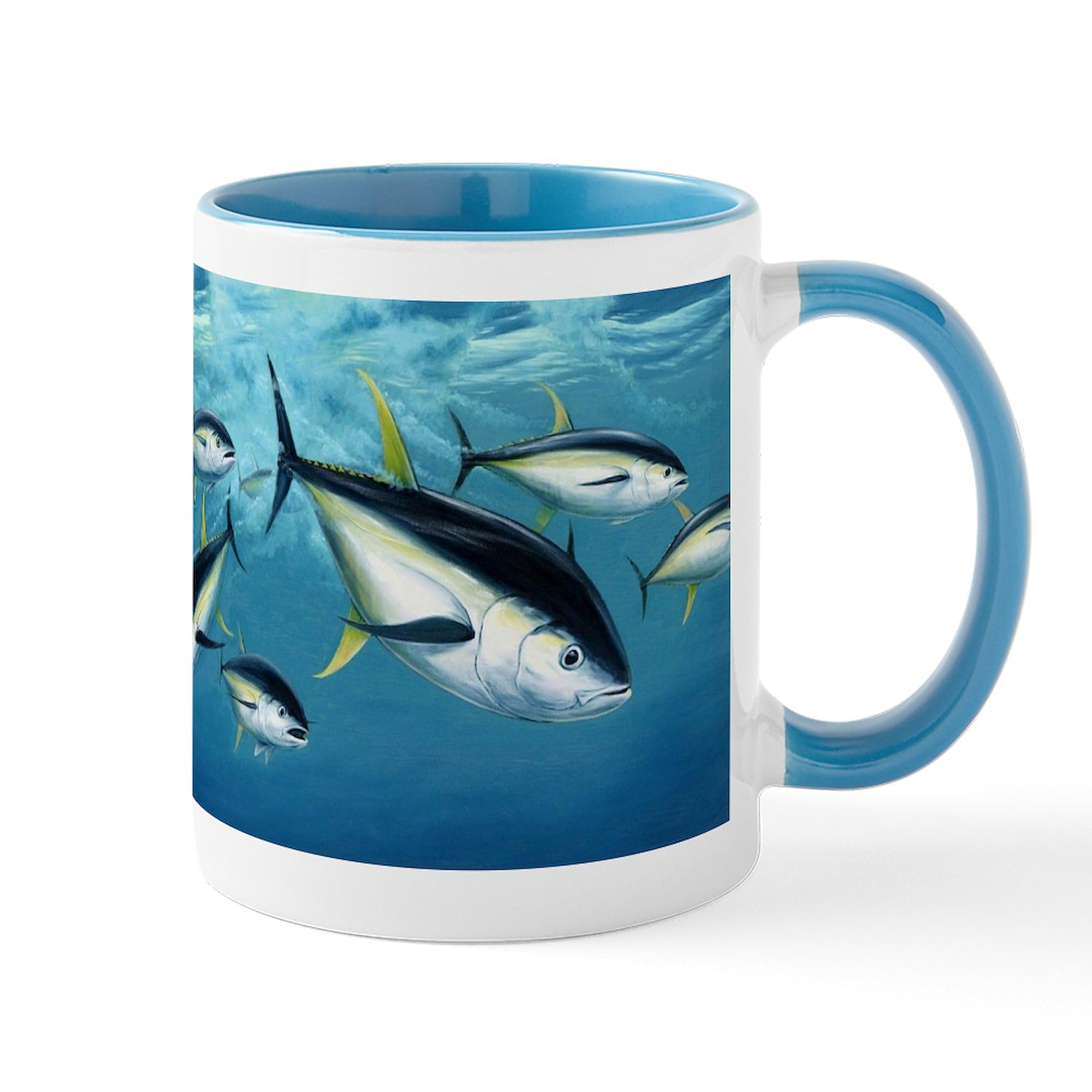 Bluefin Tuna Ceramic Coffee Mug 11 oz (325 ml) - Funny Fish Design for Tea, Hot Chocolate & Office Use - Perfect Gift for Fishermen & Marine Lovers