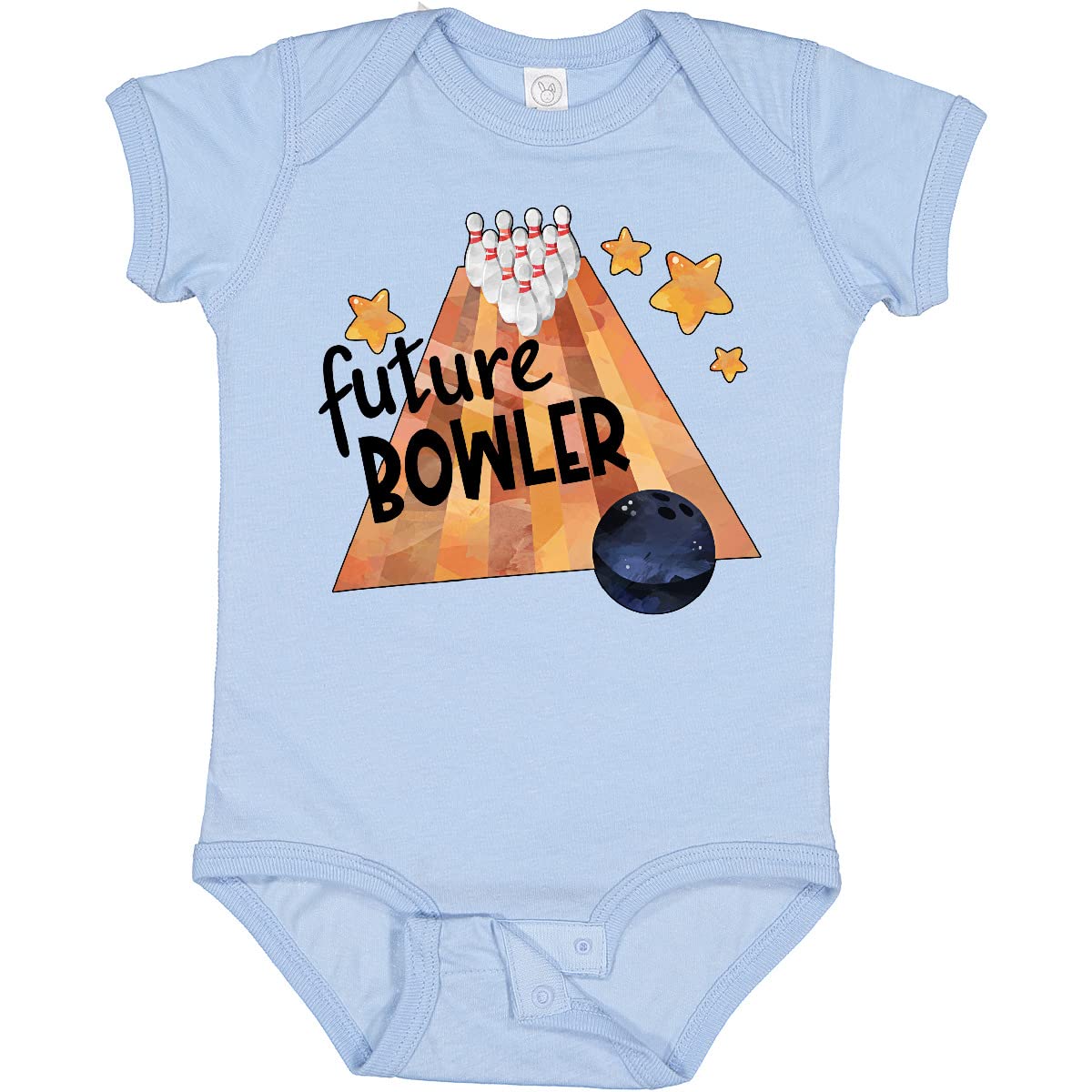 Inktastic Future Bowler Bowling Ball and Pins Baby Bodysuit - Cute Infant Onesie for Bowling Fans, Baby Showers & Family Outings