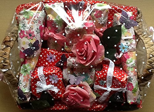 Luxury Beauty Roses and Flowers Gift Basket - Elegant Present for Women, Birthday, Anniversary & Valentine's Day | Perfect for Spa Day, Romantic Surprise & Special Occasions