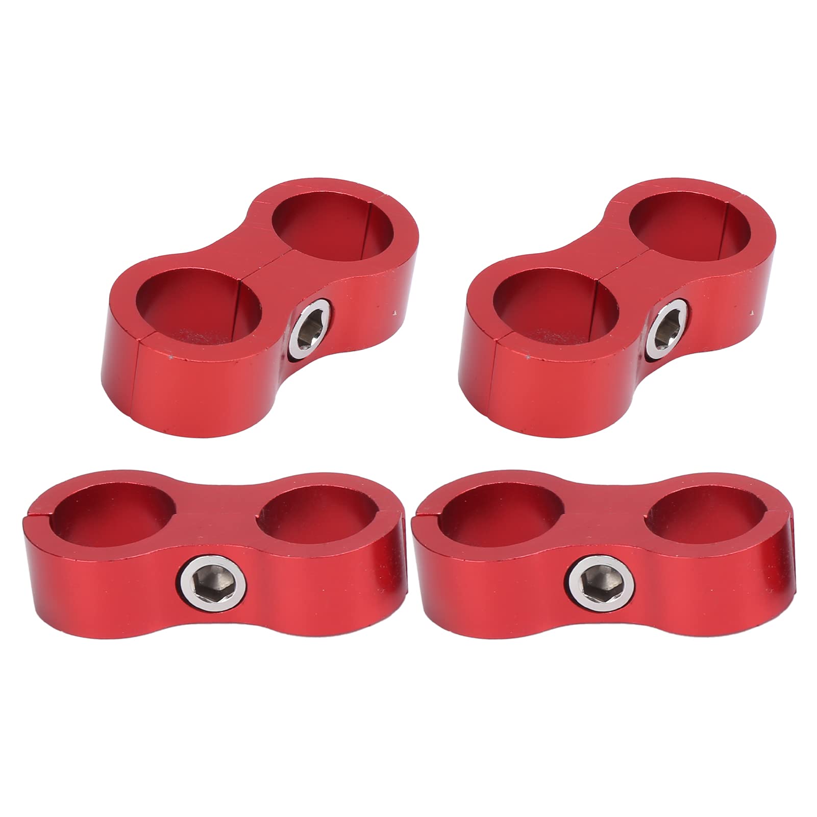 Fuel Line Mounting Clamps - 4PC Hose Pipe Separators for Automotive Oil & Fuel Lines - Universal Car Engine Pipe Organizer for Neat Wiring & Secure Routing (Under Hood & Chassis Use)
