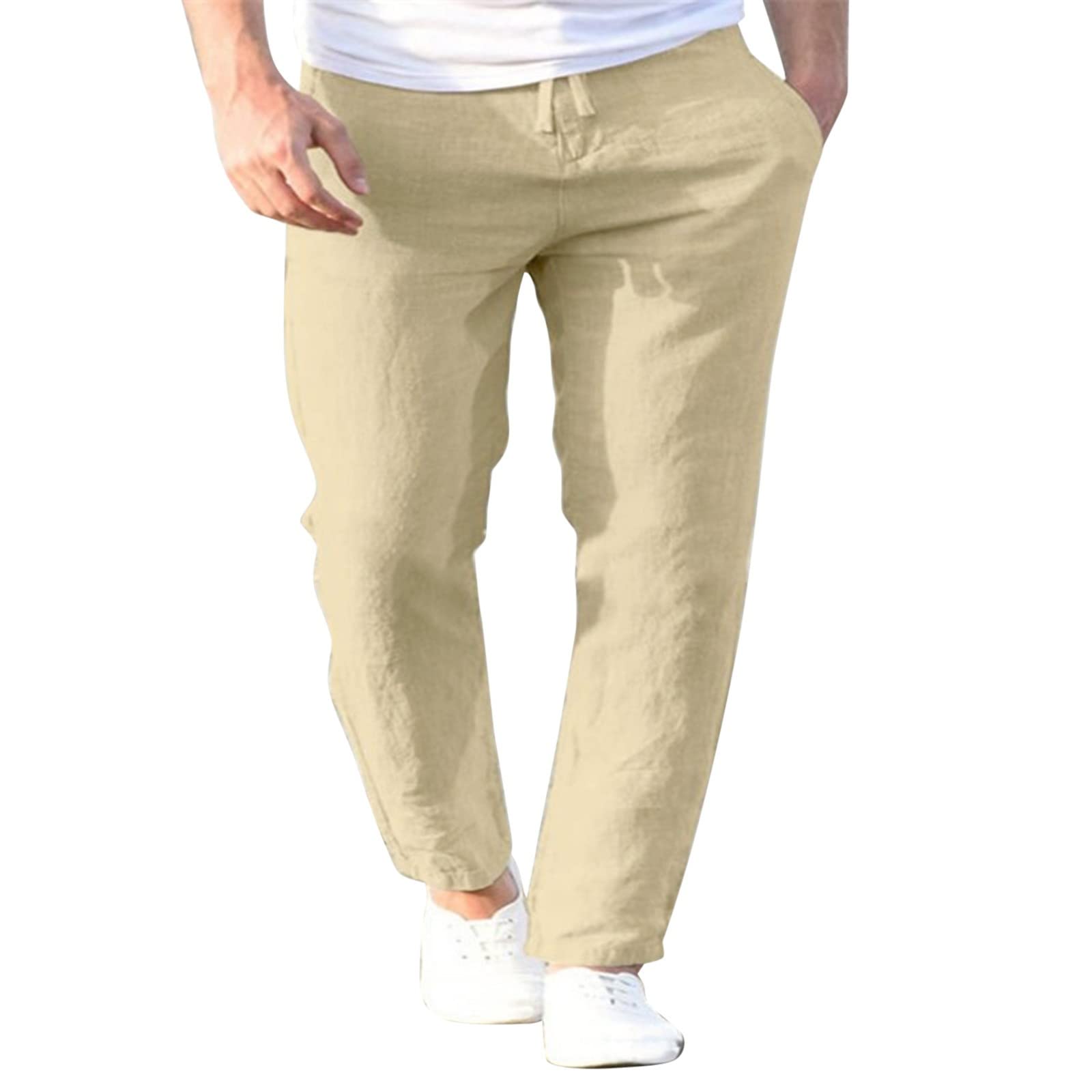 Men's Comfort Stretch Business Casual Pants - Flat Front Skinny Fit Long Trousers for Office & Travel | Workwear & Everyday Wear