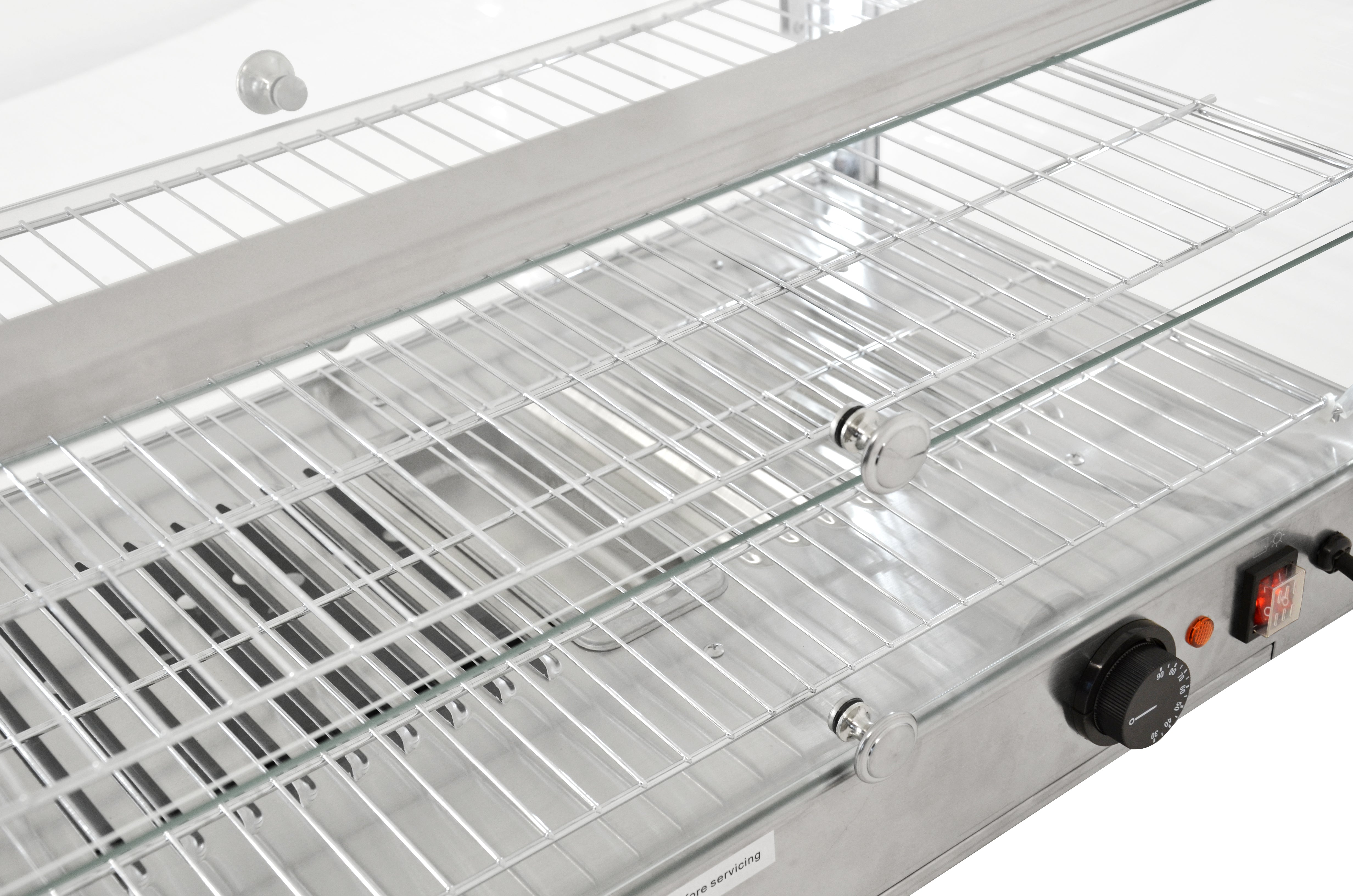 Nella 28-Inch Countertop Display Warmer with 2 Adjustable Shelves - Perfect for Bakeries, Cafes, and Restaurants to Keep Food Warm and Fresh