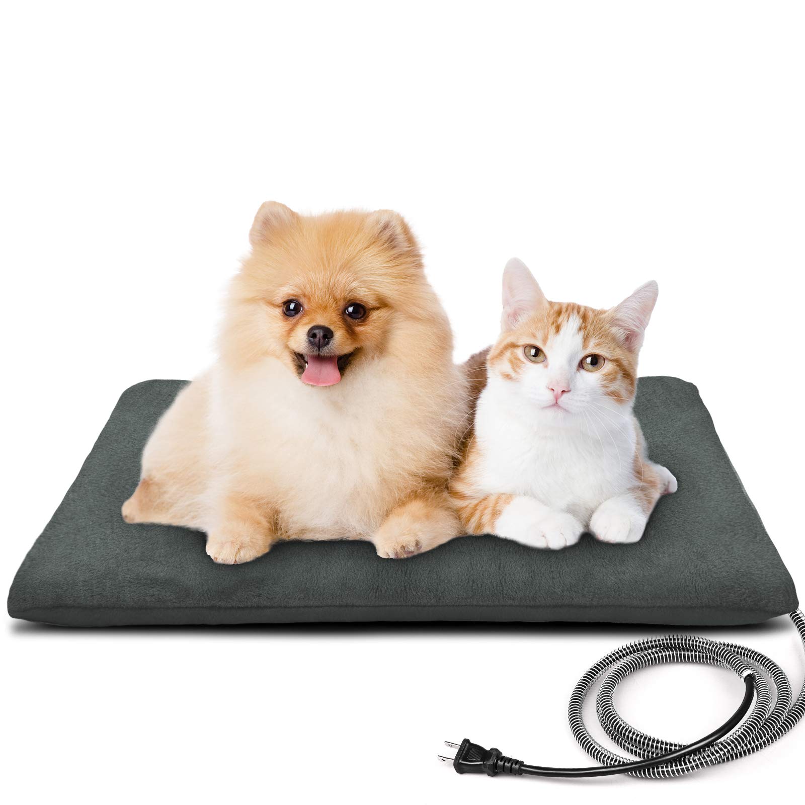 PETNF Outdoor Heated Dog Bed with Waterproof Cover - Electric Heating Pad for Dogs & Cats - Soft Temperature Control Mat for Pet House, Cabin, Cot & Doorway - Ideal for Winter Warmth & Rescue Pets