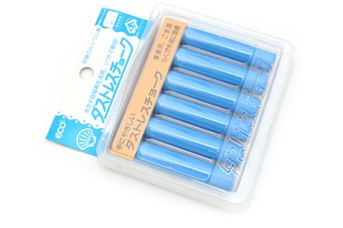 Dustless Chalk Set - 6 Pack Non-Toxic Blue Chalk for Classroom, Gym & Home Use - DCC-6-BU