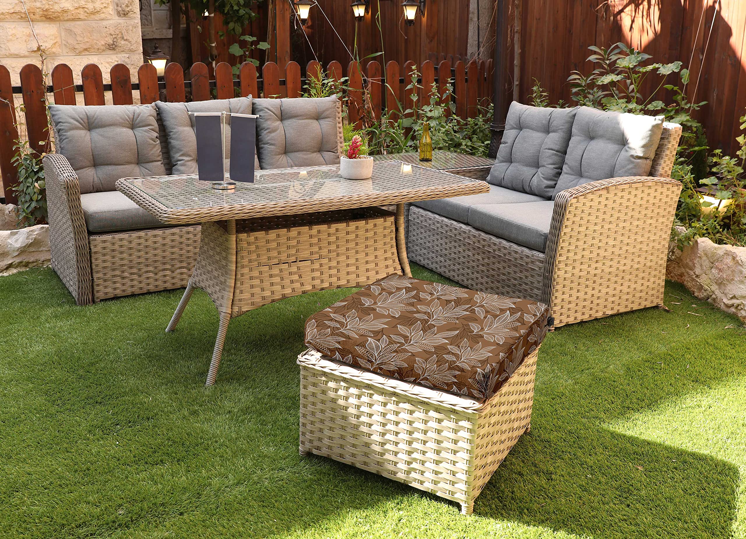 Water-Resistant Square Corner Seat Cushions 18.5