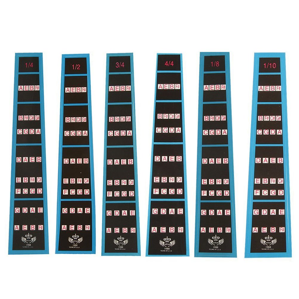 VORCOOL Violin Fret Markers & Finger Chart - 4/4 Size for Beginners Practice
