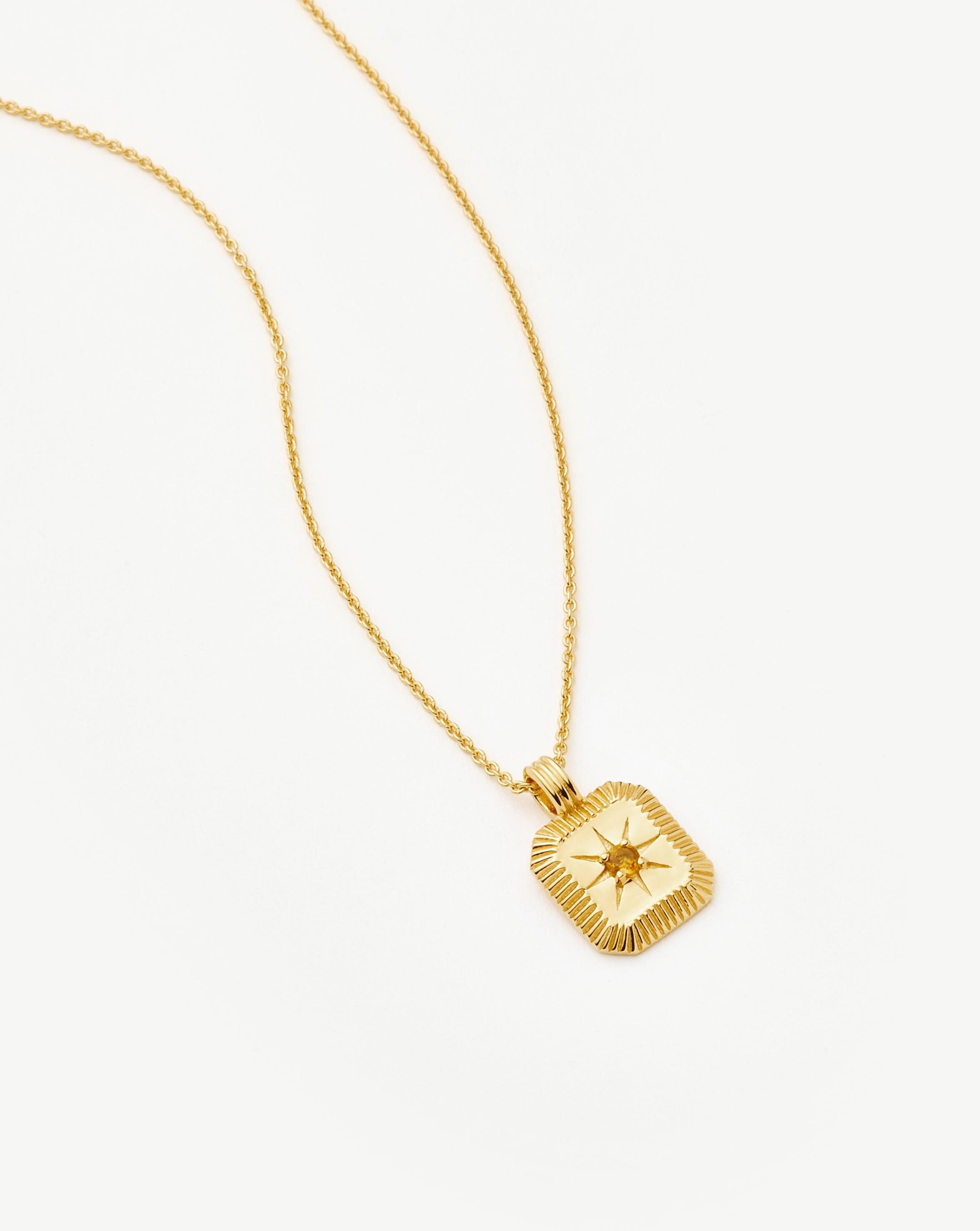 November Birthstone Pendant Necklace - 18k Gold Vermeil Citrine Jewelry for Women | Elegant Gift for Birthday, Anniversary & Special Occasions