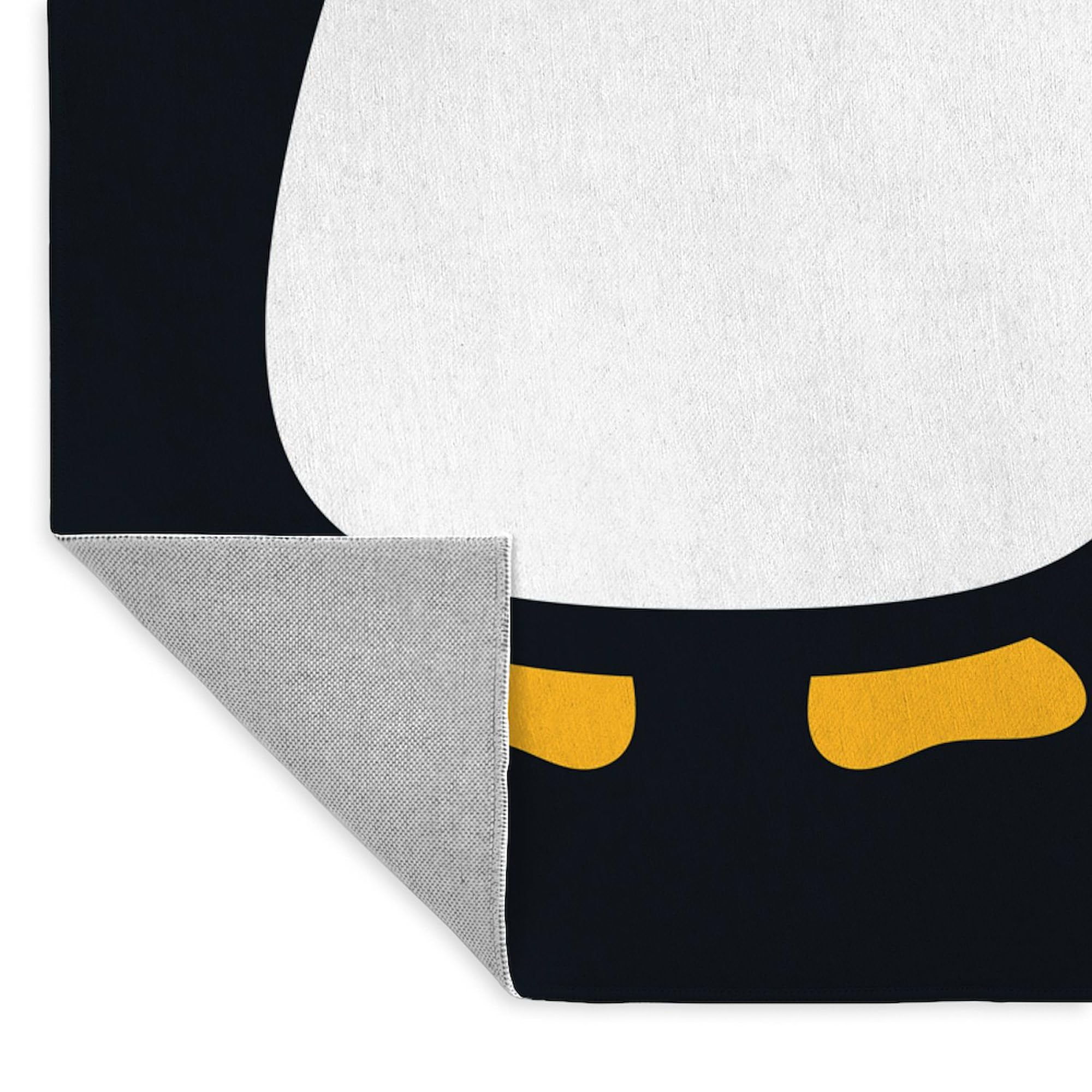 Cute Vector Penguin 3'X5' Non-Slip Area Rug - Soft Decorative Throw Rug for Living Room, Bedroom & Nursery - Machine Washable Fabric Rug for Home Decor