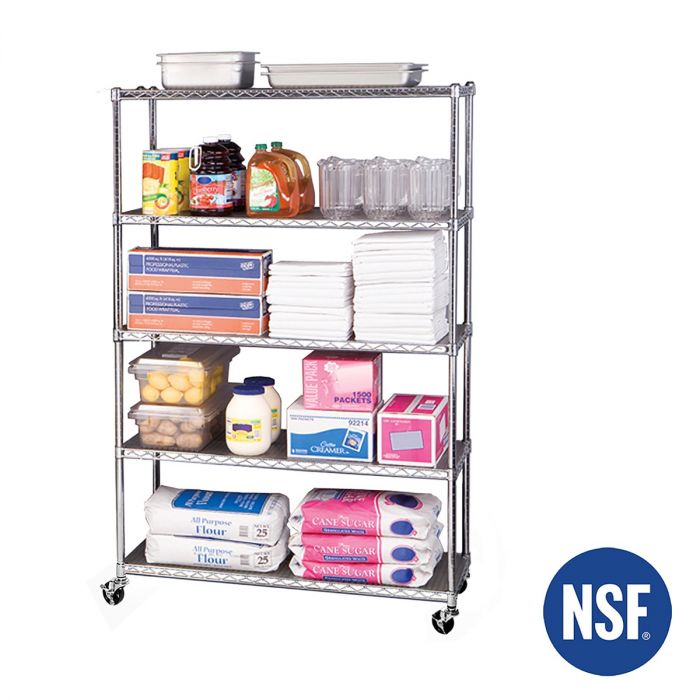 UltraDurable® 5-Tier NSF Certified Steel Shelving Unit - Heavy Duty Storage Rack for Garage, Warehouse & Commercial Kitchen Organization