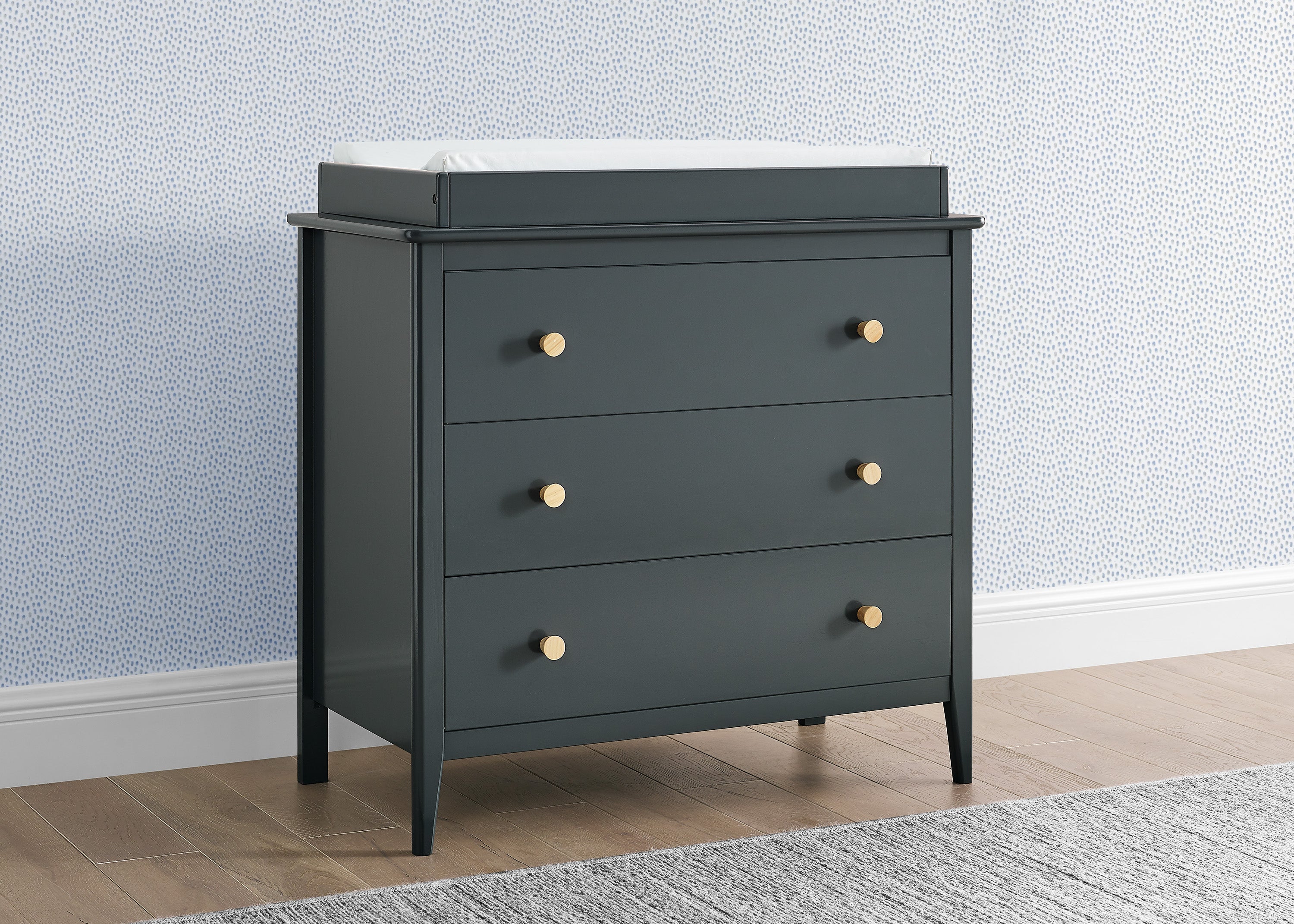 Casey 3 Drawer Dresser - Modern Wooden Bedroom Dresser with Smooth Gliding Drawers - Perfect for Bedroom Storage, Nursery Organization & Closet Space Saving