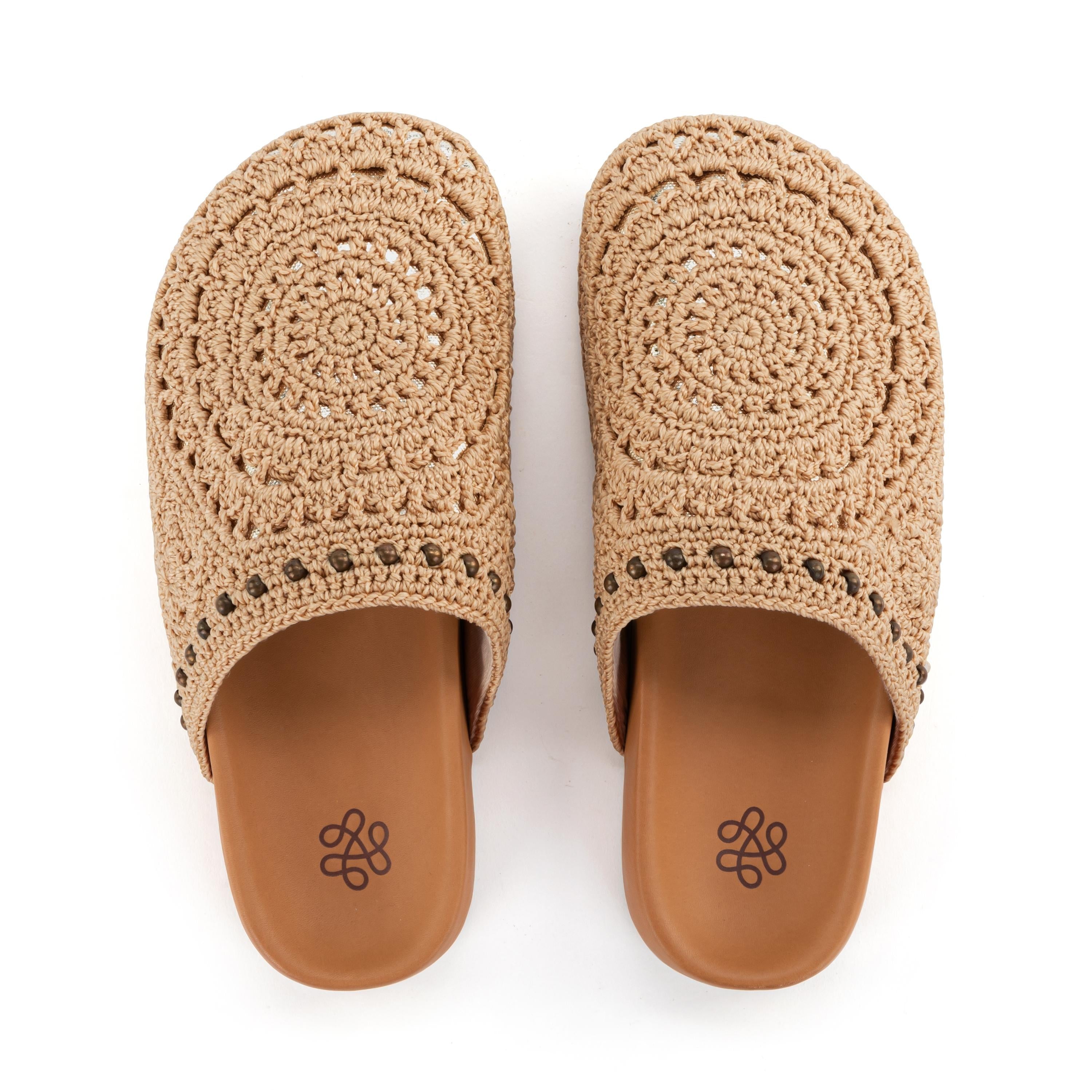 Bolinas Crochet Clogs for Women - Comfortable Handmade Summer Slippers with Arch Support - Perfect for Beach, Home, and Casual Outings