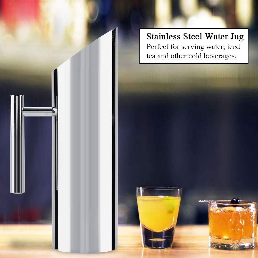 Premium 1.5L Stainless Steel Water Pitcher with Lid & Ice Guard - Insulated Metal Jug for Water, Coffee, Tea, Milk - Perfect for Home, Office, Parties & Outdoor Use