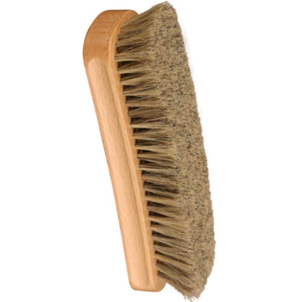 Premium Horsehair Shoe Shine Brush for Boots & Leather Care - Soft Bristle Shoe Polishing Brush for Men & Women - Perfect for Dress Shoes, Boots & Leather Accessories - Home & Office Shoe Care Essential