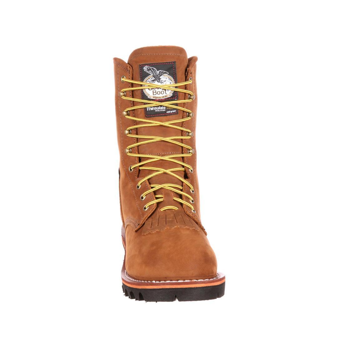 Steel Toe GORE-TEX® Waterproof 400G Insulated Logger Boots for Men - Heavy Duty Work Boots for Construction, Hiking & Winter Outdoor Activities