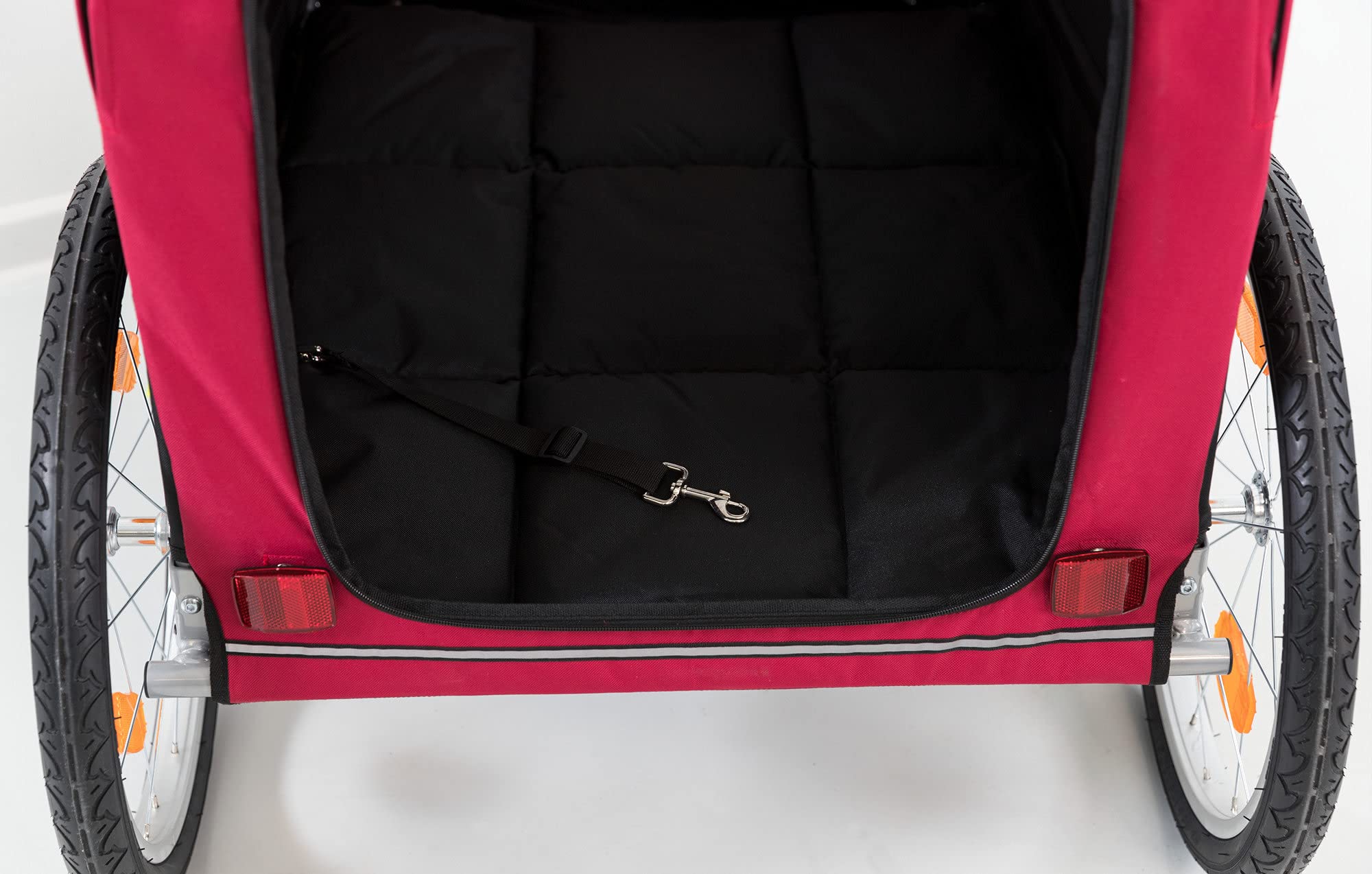 TRIXIE Convertible Dog Bike Trailer & Pet Stroller for Small to Medium Dogs up to 48 lbs - Lightweight, Quick Setup, Foldable Design - Perfect for Cycling, Jogging & Outdoor Adventures (Red)
